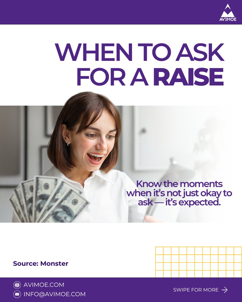 avimoe_wc's tweet image. Asking for a raise isn’t rude — it’s proof you know your worth. 🚀

Get the full blueprint here: monster.com/career-advice/…

#CareerGrowth #KnowYourWorth #SalaryTalks #NegotiationTips #PayRaise #ProfessionalDevelopment #CareerAdvice #LevelUpYourCareer #SalaryNegotiation