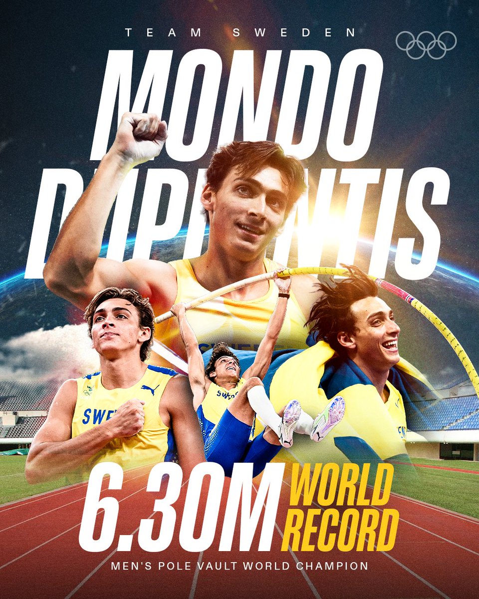 Mondo Monday Madness. 🤯

And he's done it! World Record number 14 for two-time Olympic champion Mondo Duplantis, as he takes victory at the #WorldAthleticsChamps with a height of 6.30m! Simply unbelievable. 

#Olympics #RoadtoLA28 

<a href="/mondohoss600/">Mondo Duplantis</a> | <a href="/SWEOlympic/">Swedish Olympic Team</a> | <a href="/WorldAthletics/">World Athletics</a>