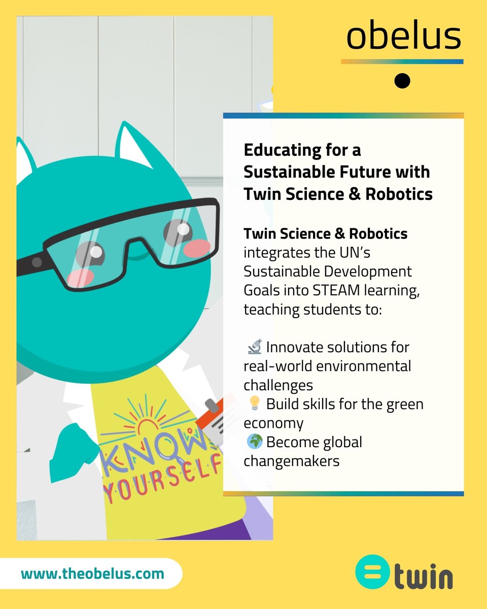 ObelusEdu's tweet photo. Educating for a Sustainable Future

Students are tomorrow's problem-solvers.

Twin Science integrates UN SDGs into STEAM:
🔬 Environmental solutions
💡 Green economy skills
�� Global changemakers

A better world starts in the classroom.

#TheObelus #TwinScience https://t.co/XXIzeCeXiR