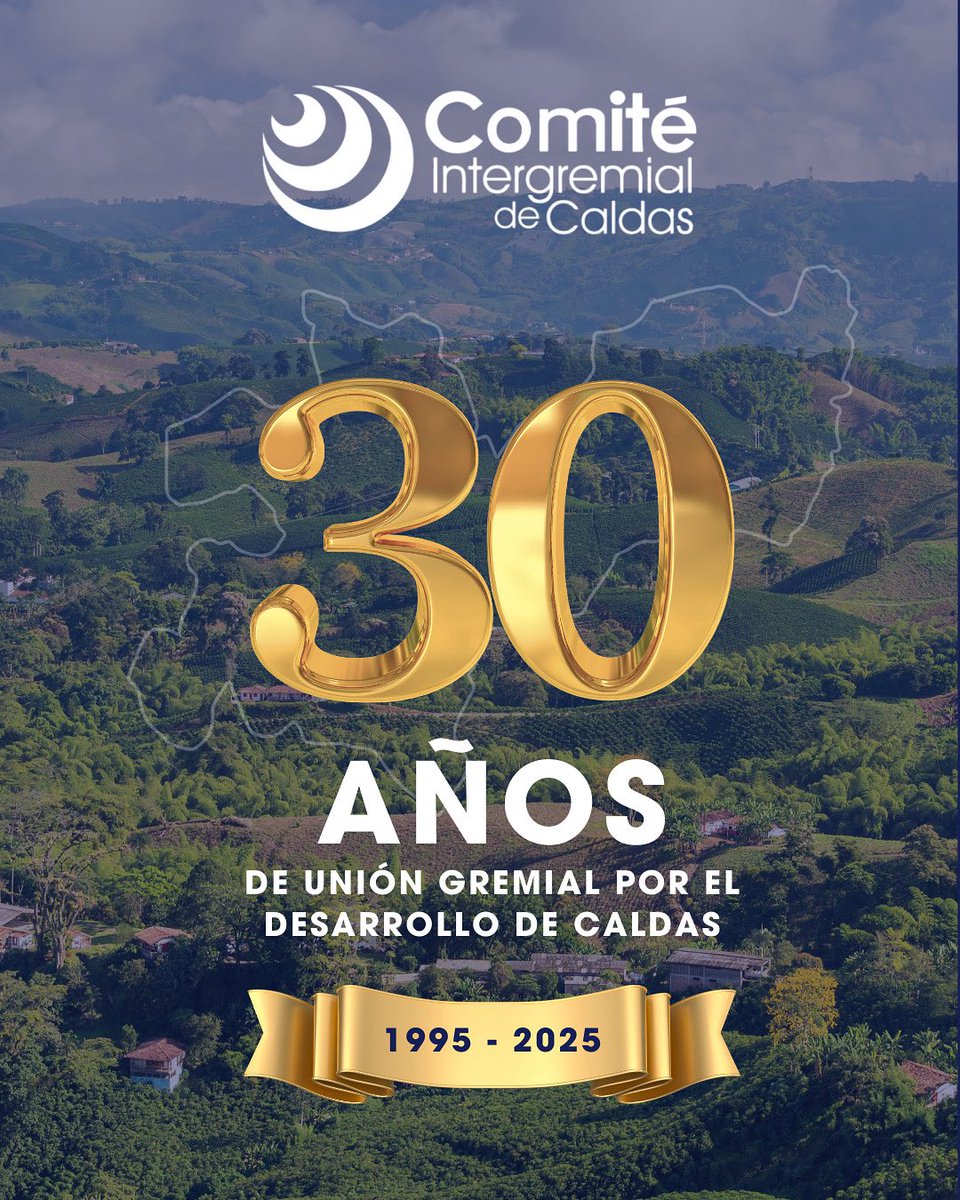 Hoy el Comité Intergremial de Caldas cumple 30 años 🎉. Nacimos de la unión de gremios y empresarios visionarios, y desde entonces hemos acompañado con legitimidad el desarrollo de nuestro territorio.

#30AñosCIC #UnidosPorCaldas