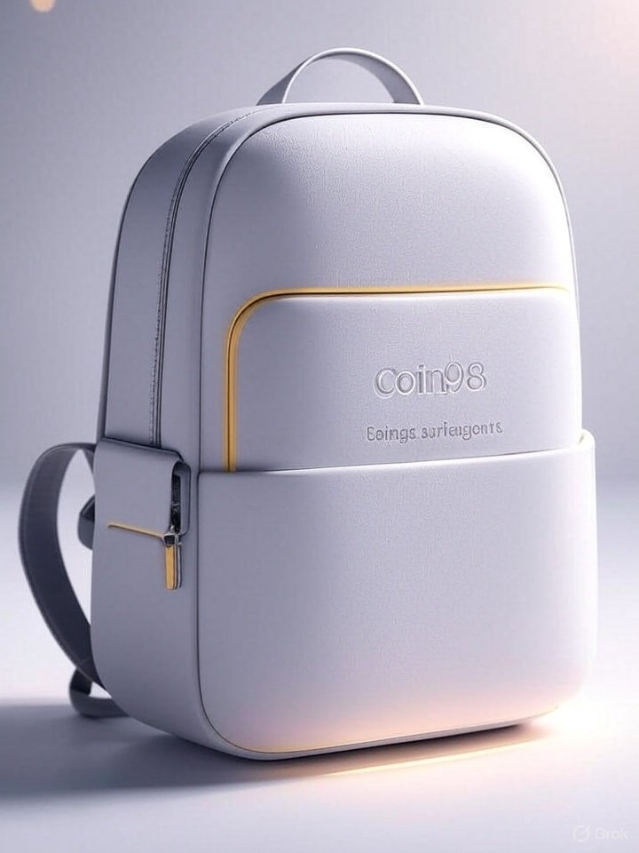 web3withbigdave's tweet photo. Minimalist vibes, golden touch ✨ This Coin98 backpack isn’t just storage, it’s a statement. Built for explorers who carry the future of Web3 on their shoulders. #Coin98 #C98Merch @coin98_wallet https://t.co/w3G9lZtzx3