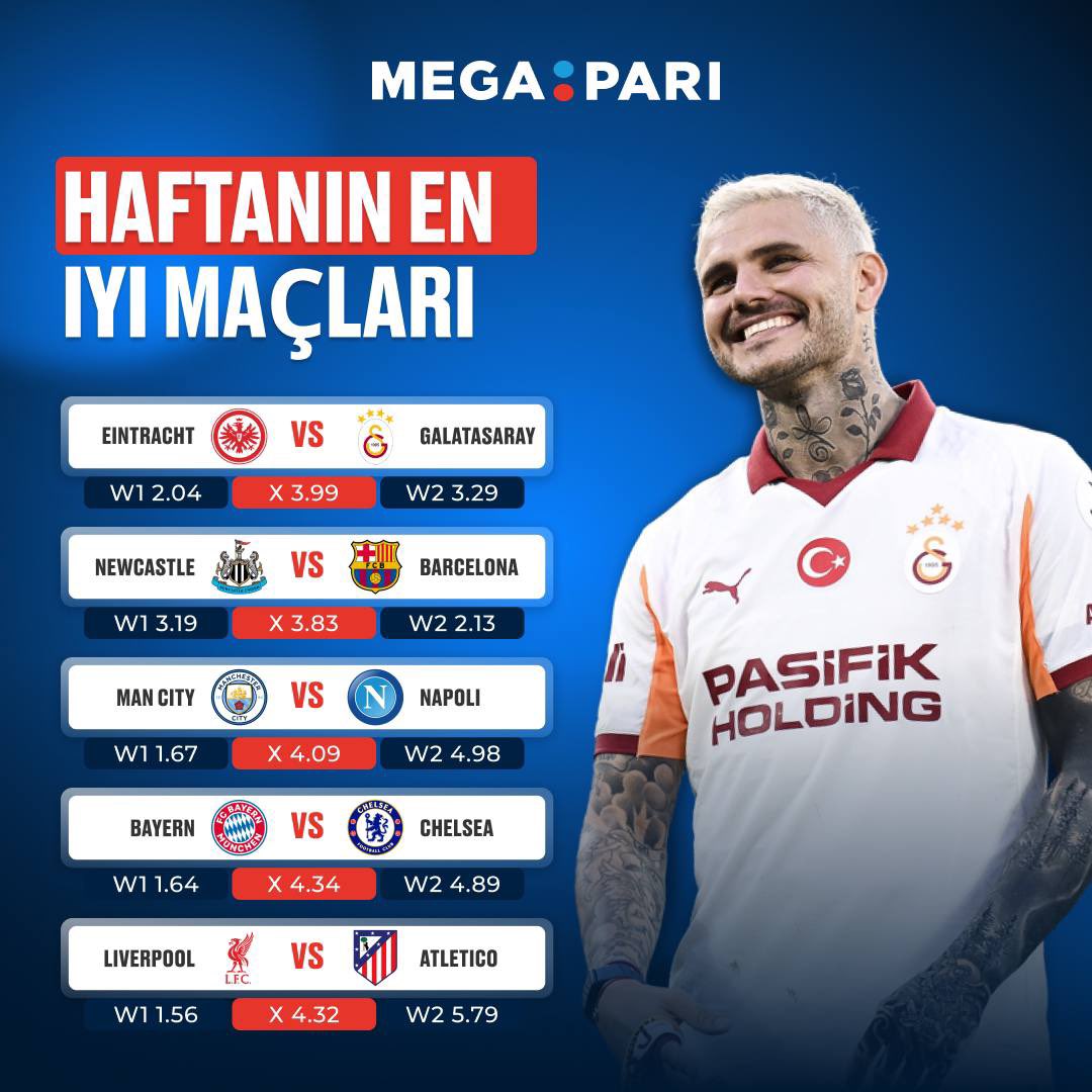 Şampiyonlar Ligi'nin yeni sezonu yarın başlıyor! 🇪🇺

En üst düzey takımlar arasında inanılmaz maçlar bizi bekliyor! 

Muhteşem futbolun tadını çıkarın ve Megapari'ye bahis yapın! 👑