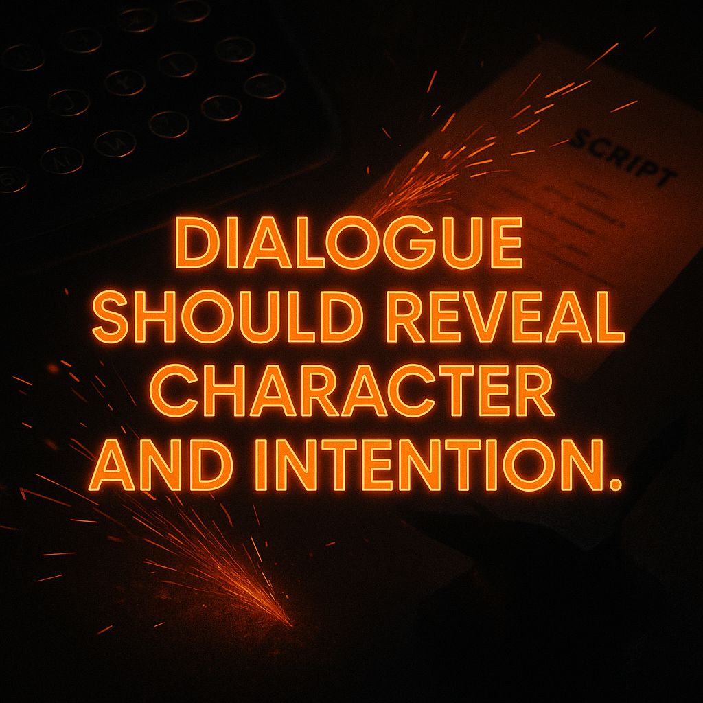scriptforgeapp's tweet image. If your villain says “I’m evil” and your hero says “I’m good,” congrats, you’ve written a bad TED Talk. Real dialogue reveals. Script Forge helps shape your script. #screenwritingtips
#writingcommunity, #indiefilm, #amwriting, #scriptnotes, #filmmaking, #writetip