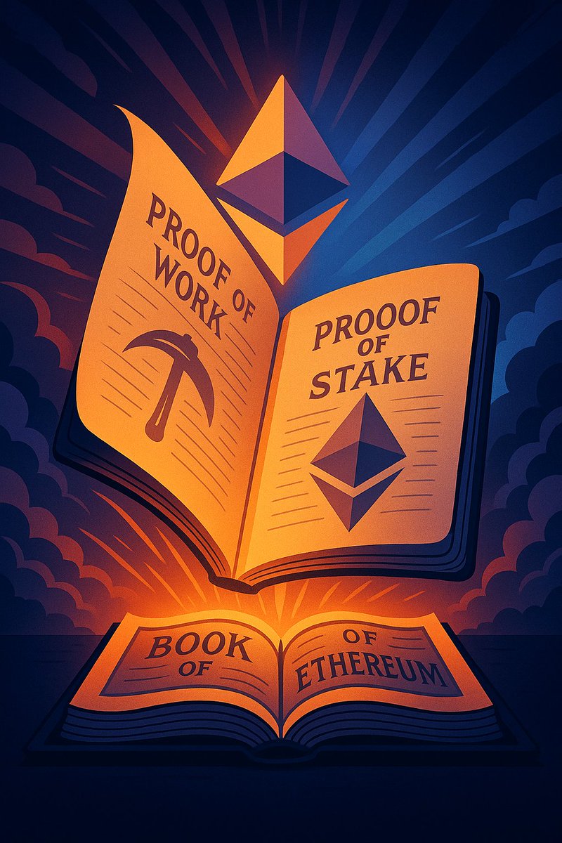 Bookof_Eth's tweet image. #BOOEDUCATION 📖✨

🌐 On September 15, 2022, Ethereum underwent The Merge - one of the greatest engineering feats in digital history.

What changed?
⚙️ Ethereum transitioned from Proof of Work → Proof of Stake
⏱️ Energy use dropped by ~99.95%
🔒 Security &amp;amp; scalability…