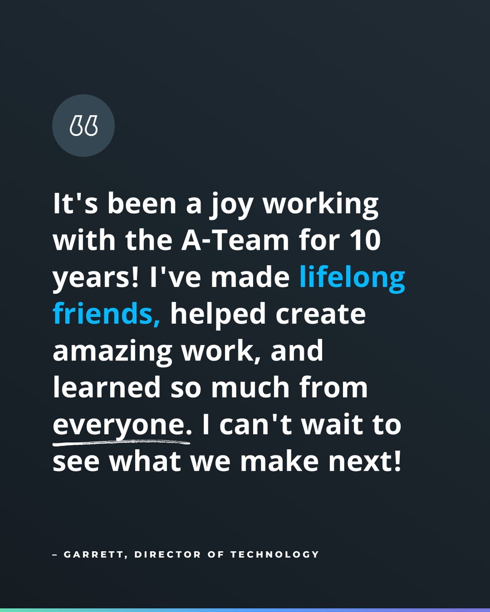 atypiccraft's tweet photo. Happy ten years to Garrett, our Director of Technology and resident Metalhead! With your immense development, technology, and security knowledge, we don't know what we'd do without you. We're so lucky to have you guarding and guiding our clients' sites to success. 🤘🖤 https://t.co/KVK4zsVLM2