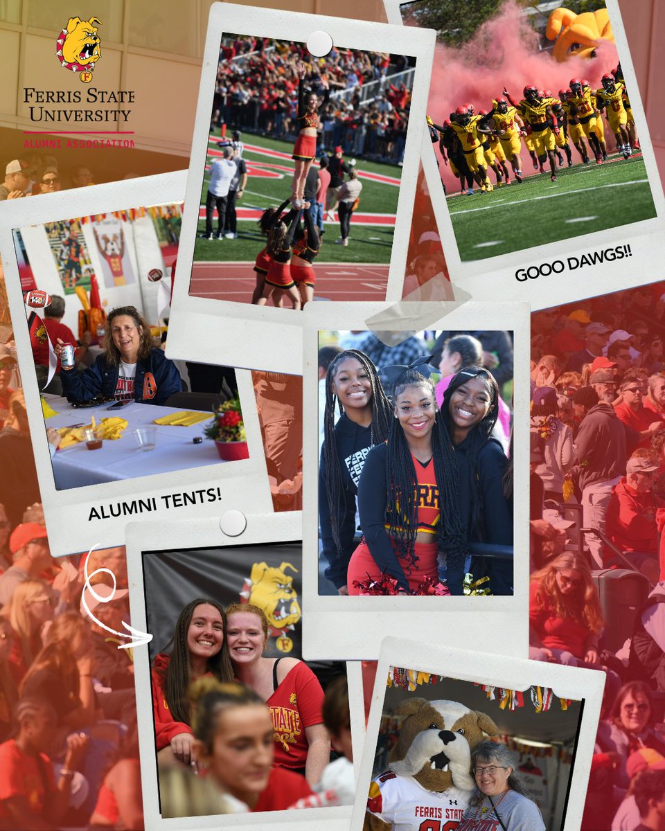 DAWGS! 🚨 
It’s Homecoming Week! 🎉 Start with the 2025 Fall Reunion, then cheer on Women’s Soccer &amp; Volleyball Fri/Sat. Don’t miss the parade, alumni tents &amp; tailgating—let’s celebrate! 🐾

🔗 ferris.edu/homecoming