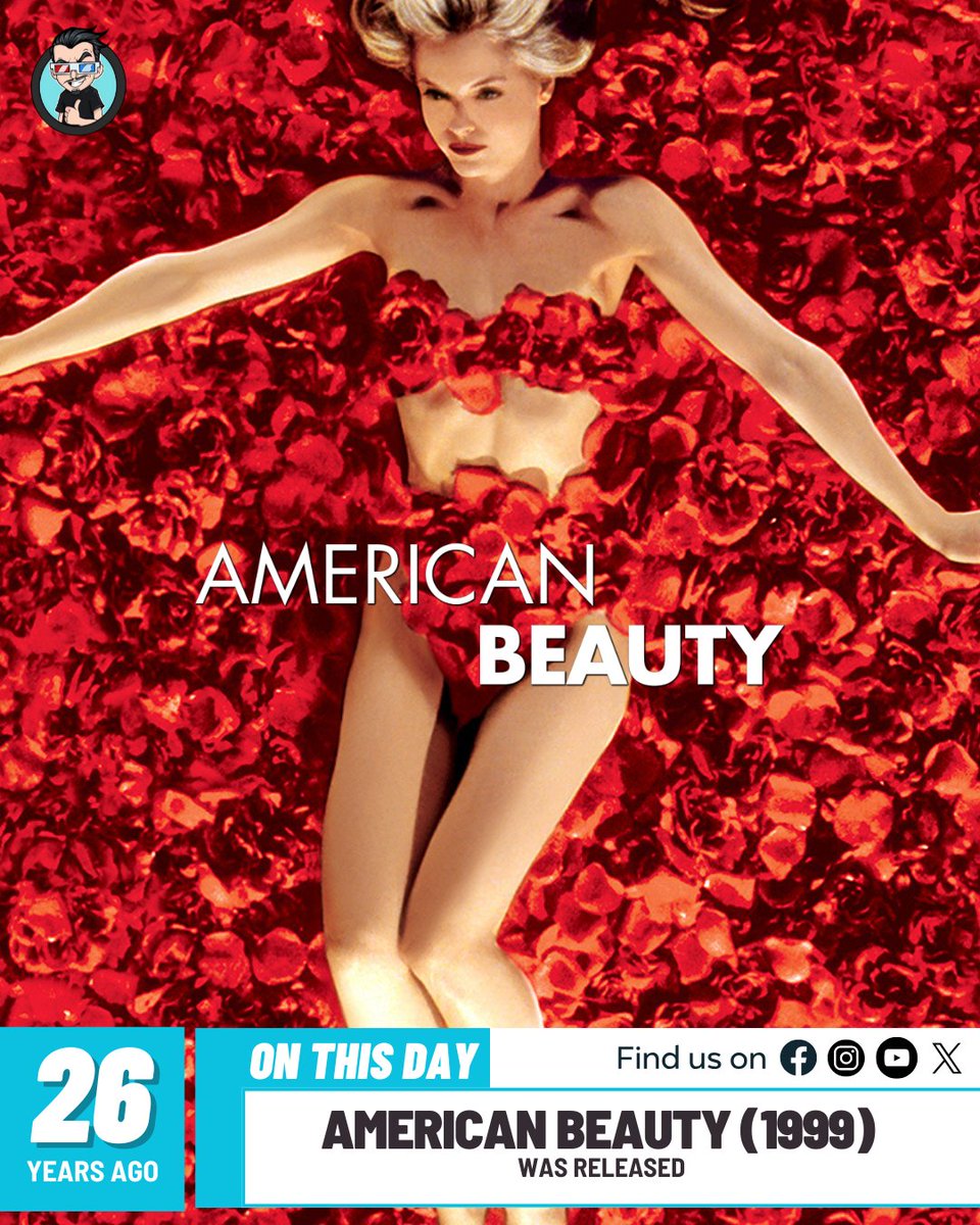 26 years ago today, American Beauty (1999) was released! 🎥 
#JoBloMovies #JoBloMovieNetwork #AmericanBeauty