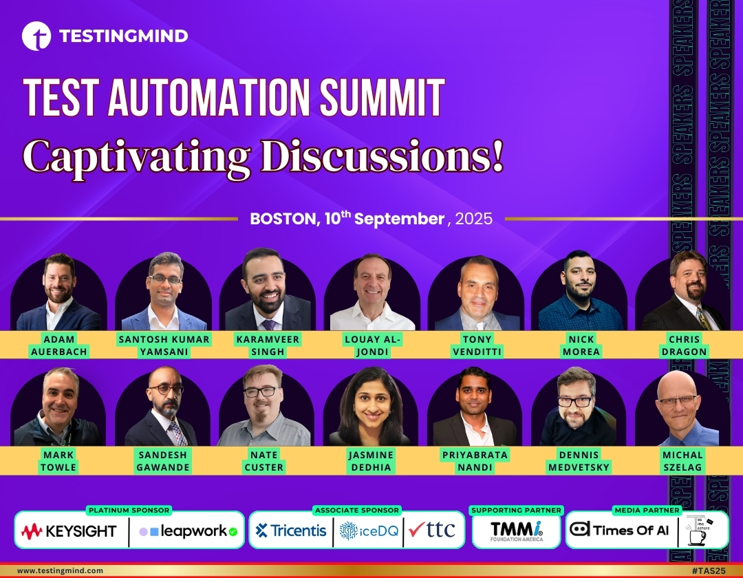 testingmindcon's tweet image. 🔥 Boston, you crushed it! #TestAutomationSummit was a powerhouse of AI, QA &amp;amp; automation insights.

From bold keynotes to hands-on talks &amp;amp; a future-focused panel — THANK YOU to every speaker, sponsor &amp;amp; attendee who made it unforgettable. 🙌

#Testingmind #AIinTesting