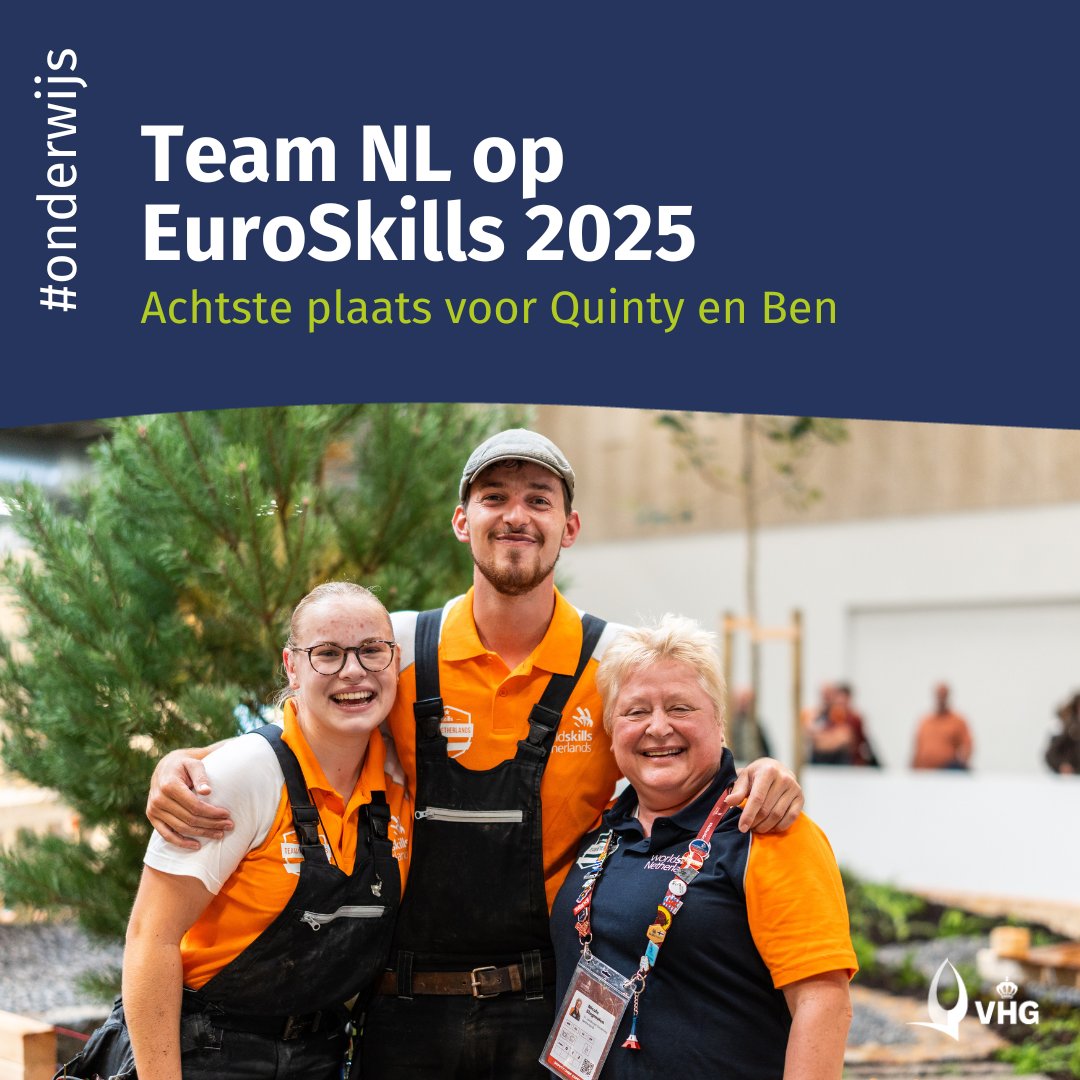 Onze toppers Quinty Vos en Ben Schot van Scalda Goes hebben na maandenlange voorbereiding een knappe 8e plaats behaald op de Euroskills in Denemarken. Namens Koninklijke VHG, gefeliciteerd Quinty en Ben! Lees het verhaal: vhg.org/ondernemer/nie…

#EuroSkills2025 #TeamNL #trots