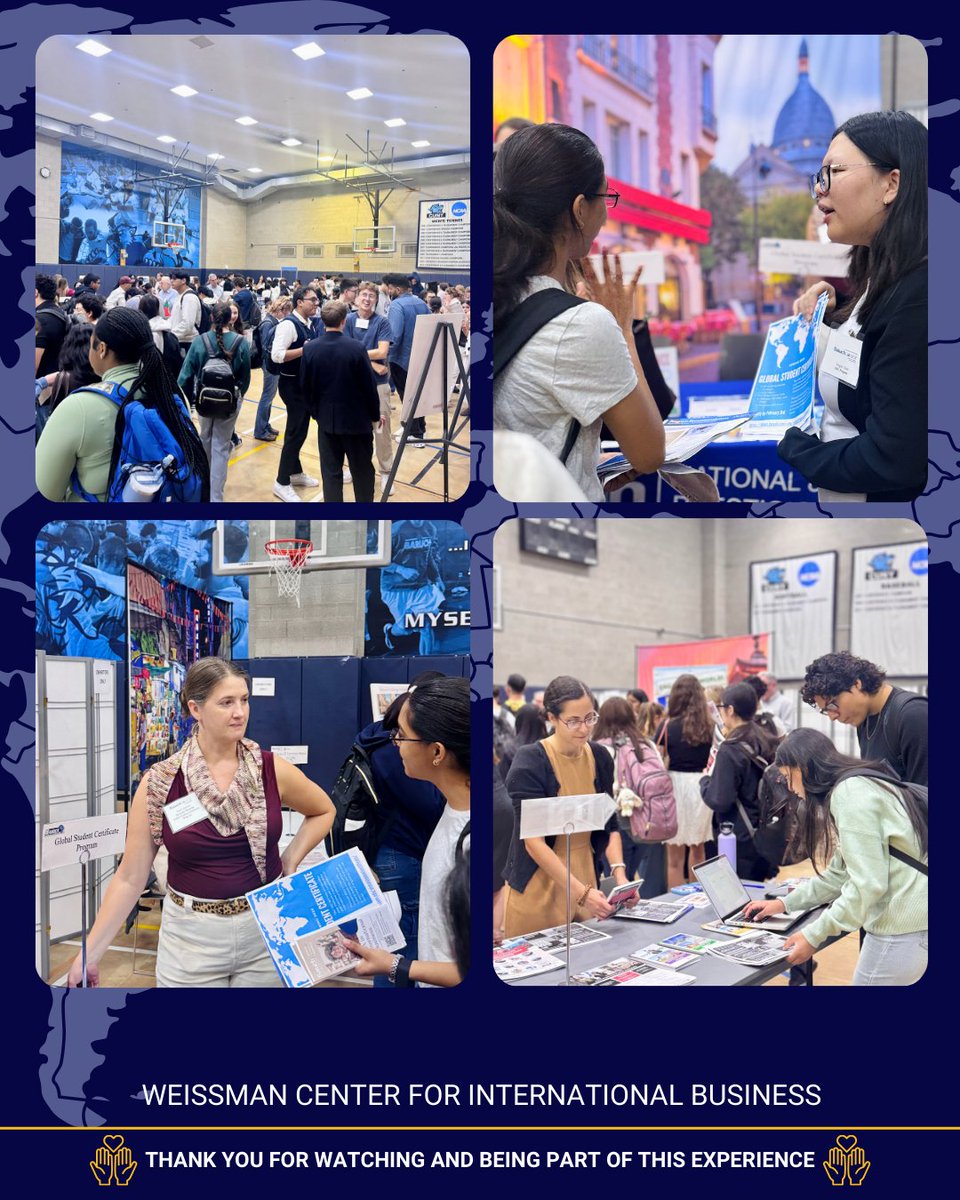 🌍 What a day at the Baruch Study Abroad Fair on September 11th!

Thanks to everyone who stopped by the Auxiliary Gym to explore global programs 🌎✈️

#BaruchAbroad #StudyAbroad #BaruchCollege