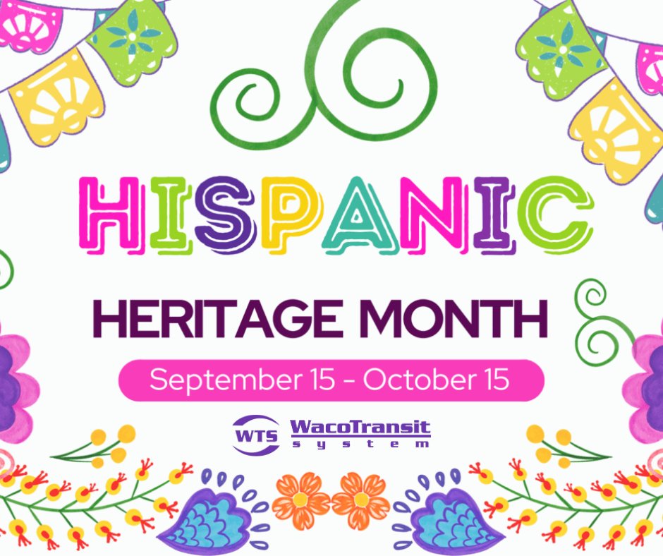 Waco Transit (@wacotransit) on Twitter photo Join us in celebrating and discovering the vibrant cultures and influential contributions of Hispanic and Latino Americans, whose achievements continue to shape our society and the transportation industry! #HispanicHeritageMonth #wacotransit #wacotx Join us in celebrating and discovering the vibrant cultures and influential contributions of Hispanic and Latino Americans, whose achievements continue to shape our society and the transportation industry! #HispanicHeritageMonth #wacotransit #wacotx