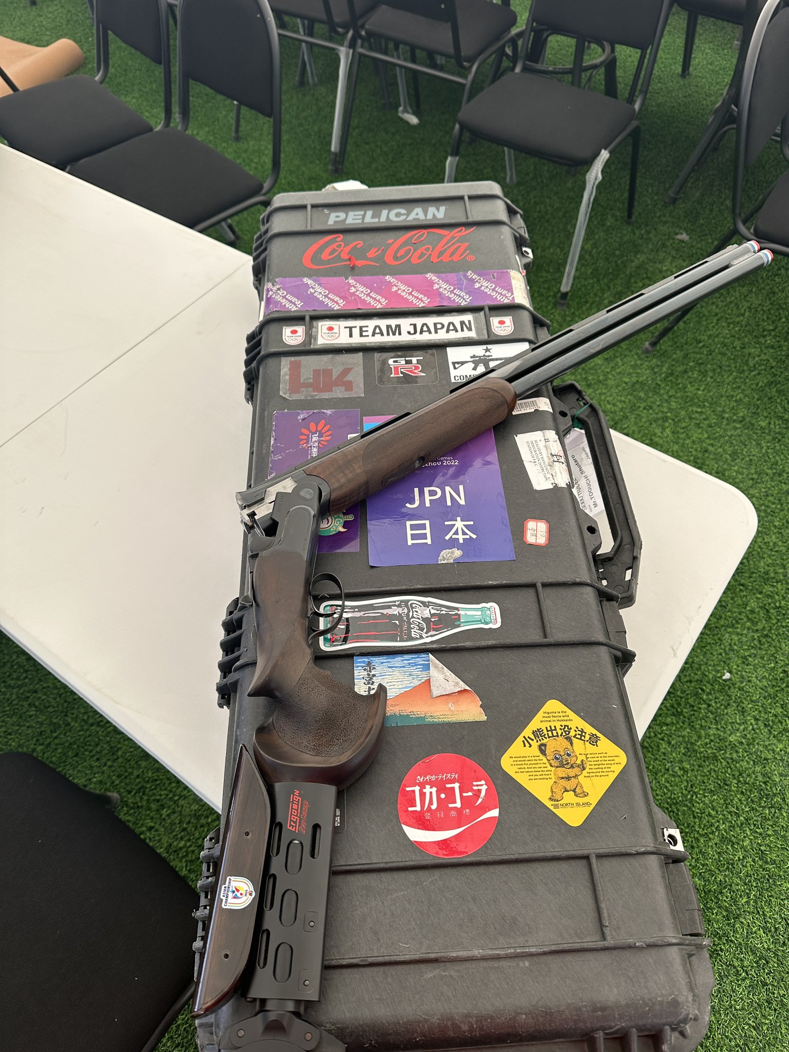 ♦️ガンケ－ス♦️クレー射撃上下2連用 ♦️ガンケ－ス♦️クレー射撃上下2連用 ♦️ガンケ－ス