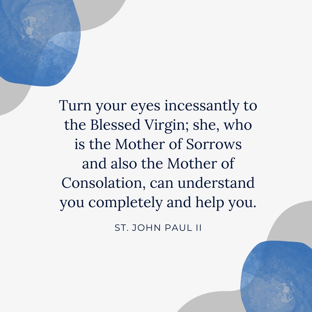 StMarysFoxboro's tweet photo. As Simeon prophesied – “and you yourself a sword will pierce” (Luke 2:35) – Mary suffered during the Passion of her Son, her heart pierced as He was pierced. She shared in His suffering, and she shares in ours. Our Lady of Sorrows, pray for us.  #BostonCatholic #StMarysFoxboro https://t.co/X99c7XbinE