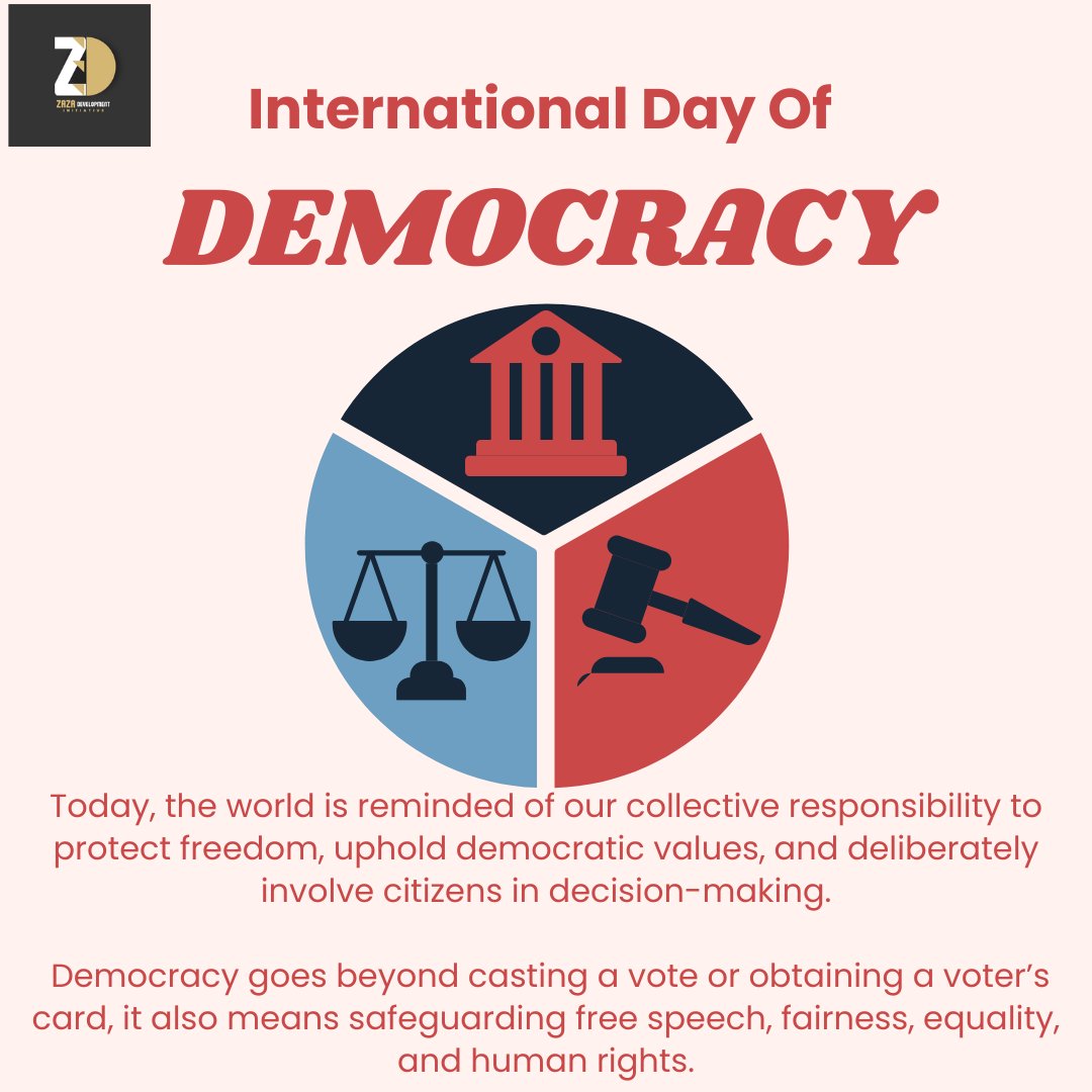 Zaza Development Initiative (@zazadevelopment) on Twitter photo Happy International Day of Democracy, from Zaza Development Initiative.
#TakeAction #ActiveCitizen <a href="/ziggywai/">Zigwai Tagwai</a> Happy International Day of Democracy, from Zaza Development Initiative.
#TakeAction #ActiveCitizen <a href="/ziggywai/">Zigwai Tagwai</a>