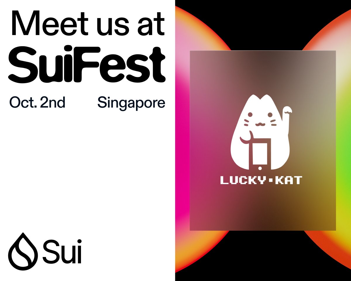 Lucky Kat is coming to SuiFest! ✈️

We’ll be in Singapore on October 2nd — with a full crew from the team.

Expect a hands-on Panzerdogs experience, exclusive merch 🧢 you can win, and plenty of chances to connect with us in person.

Can’t wait to see you there 👋