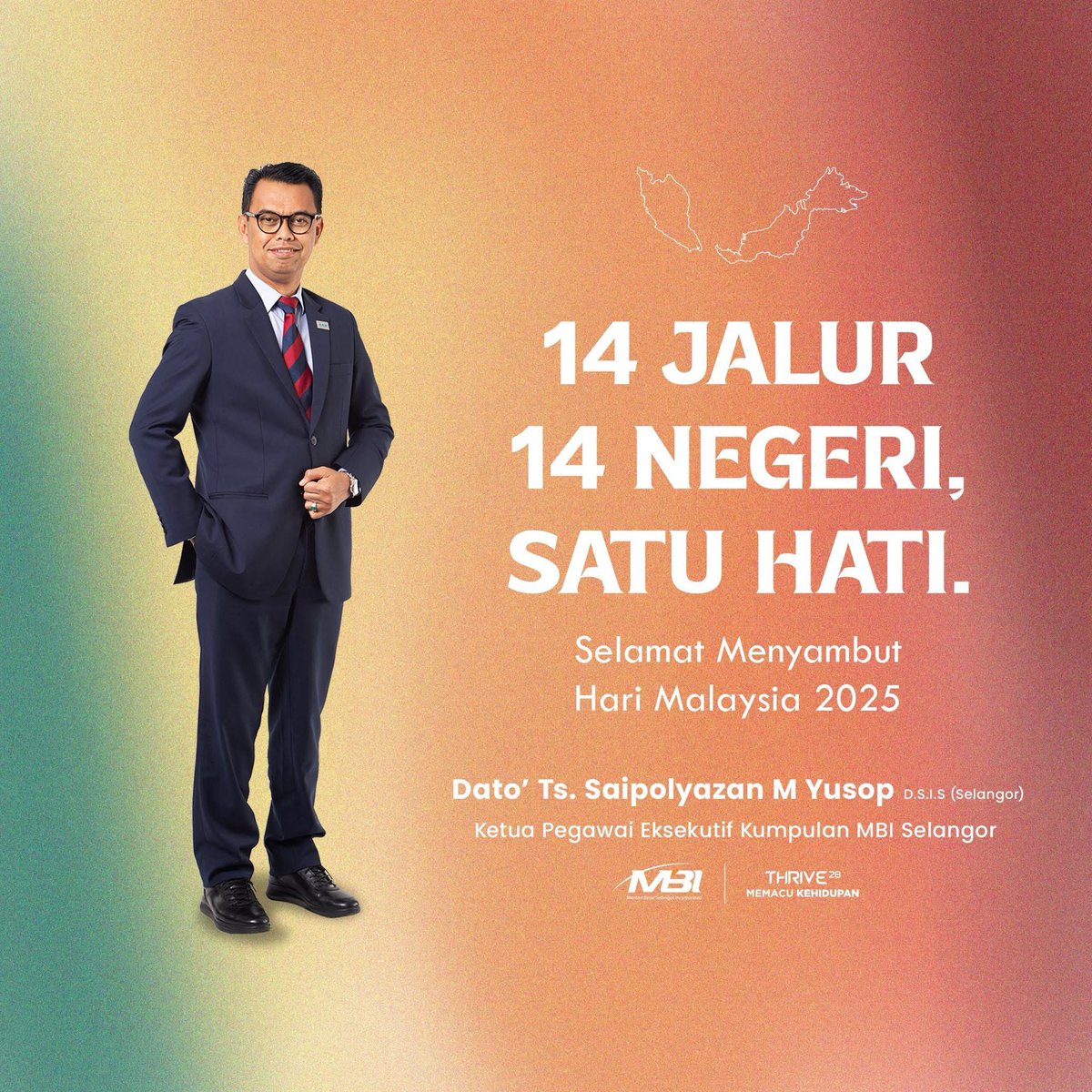 Selamat Menyambut Hari Malaysia

16 September 1963 – tarikh bersejarah yang menyaksikan 14 negeri membentuk  Persekutuan Malaysia dengan gabungan Sabah, Sarawak, dan Semenanjung.

Hari Malaysia memperingatkan kita bahawa kepelbagaian kaum, perbezaan budaya dan agama bukanlah