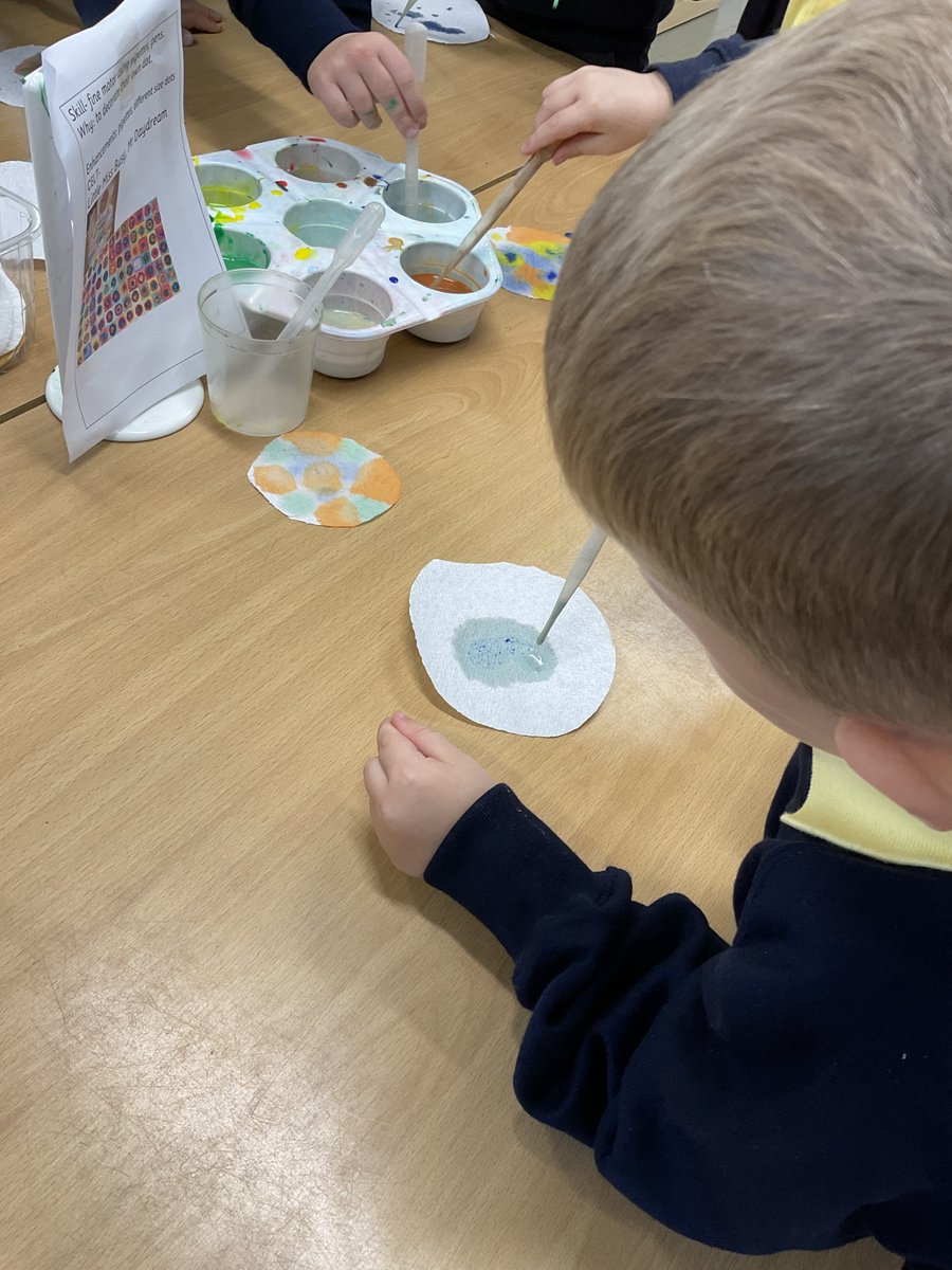 LancotSchool's tweet photo. Happy International Dot Day from Daisy class! π΄β¨ We celebrated by reading "The Dot" and getting creative. The children used their fine motor skills to decorate their own dots, thinking up their own unique ideas, just like Little Miss Brainy. #InternationalDotDay #DaisyClass https://t.co/ztpTqnir4D