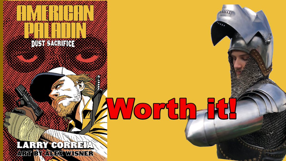 I am so lucky to have the opportunity to review Dust Sacrifice, the graphic novel tie in to <a href="/monsterhunter45/">Larry Correia</a>'s new American Paladin series. This is one of the first books releasing by the amazing <a href="/ark_press/">Ark Press</a> 

Check out the video for all the info, but in short, it is amazing!👇