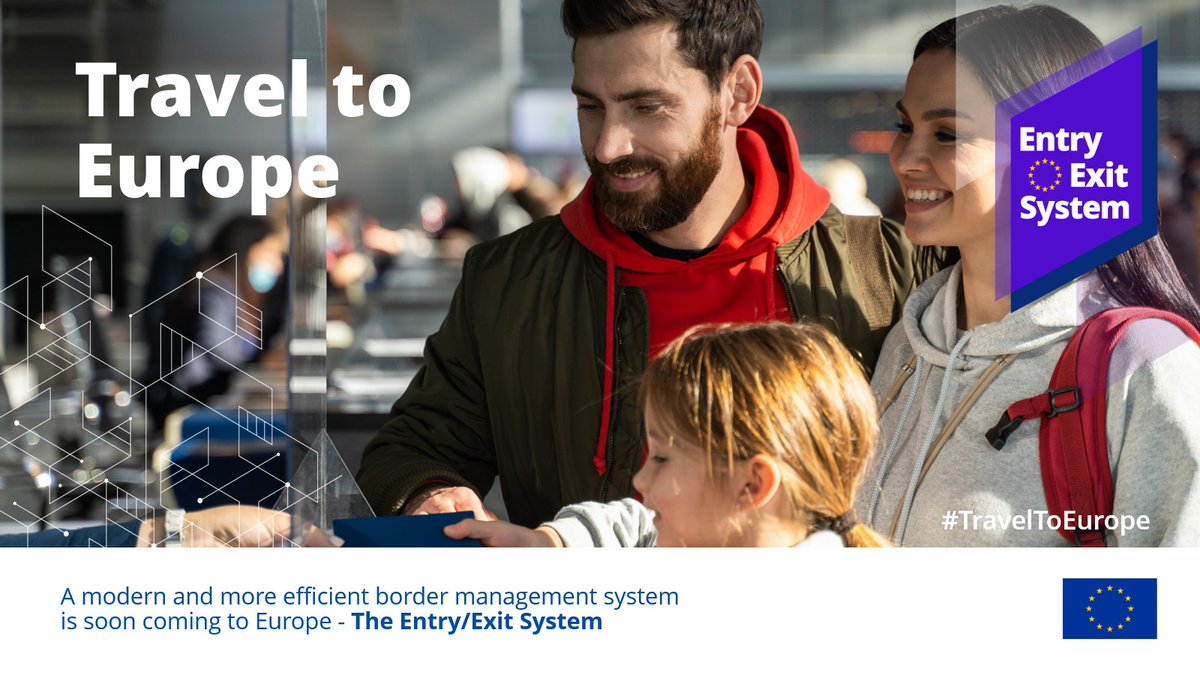 EUdelegationUK's tweet image. 📢Important update: from 12 Oct 2025 the Entry/Exit System (EES) starts for non-EU nationals travelling to 29 European countries. It will record:
✅data from travel document
✅travel dates
✅biometric data
under EU data protection rules.
ℹ️travel-europe.europa.eu
#TravelToEurope