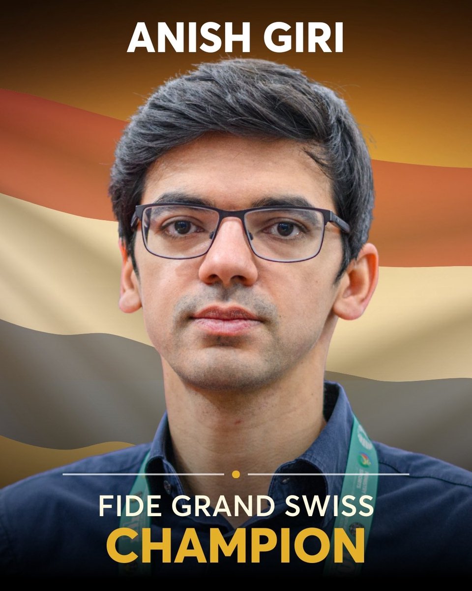 NorwayChess's tweet image. 🇳🇱 Anish Giri wins the FIDE Grand Swiss! 🏆

With 8/11, he claims his spot in the Candidates. 👏

🇩🇪 Matthias Bluebaum secures the second qualifying ticket. 

#NorwayChess #FIDEGrandSwiss #FIDECandidates

📷 FIDE / Michal Walusza