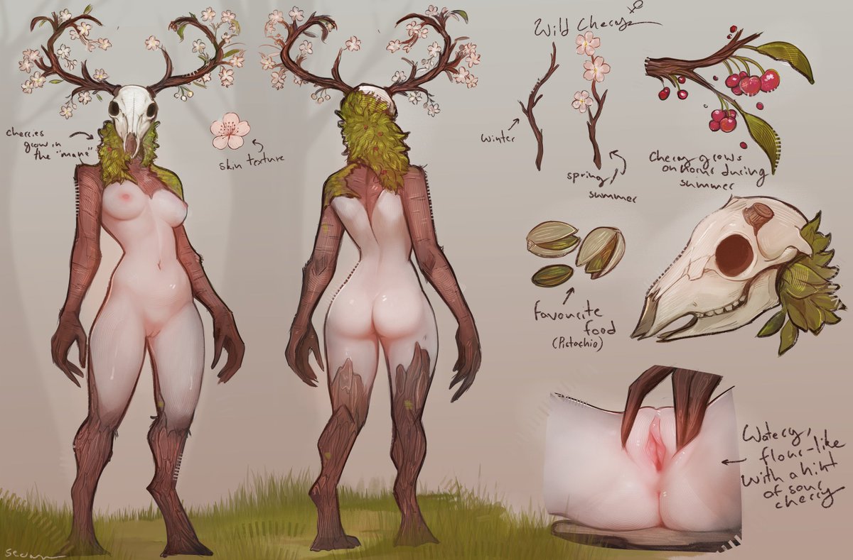 Searyn ๐ (@searynnsfw) on Twitter photo Wild Cherry Leshen Wild Cherry Leshen