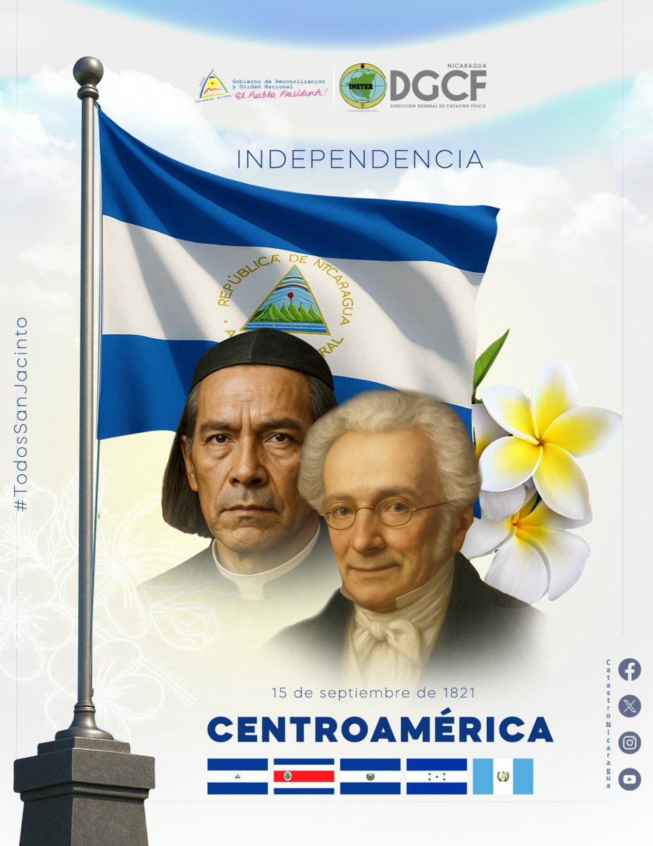 204 AÑOS DE INDEPENDENCIA DE CENTROAMÉRICA 

Hoy conmemoramos el 204 aniversario de la Independencia de Centroamérica, un acontecimiento histórico que marcó el inicio de nuestra libertad y soberanía, forjando la identidad de nuestros pueblos y su espíritu de unidad. #Nicaragua