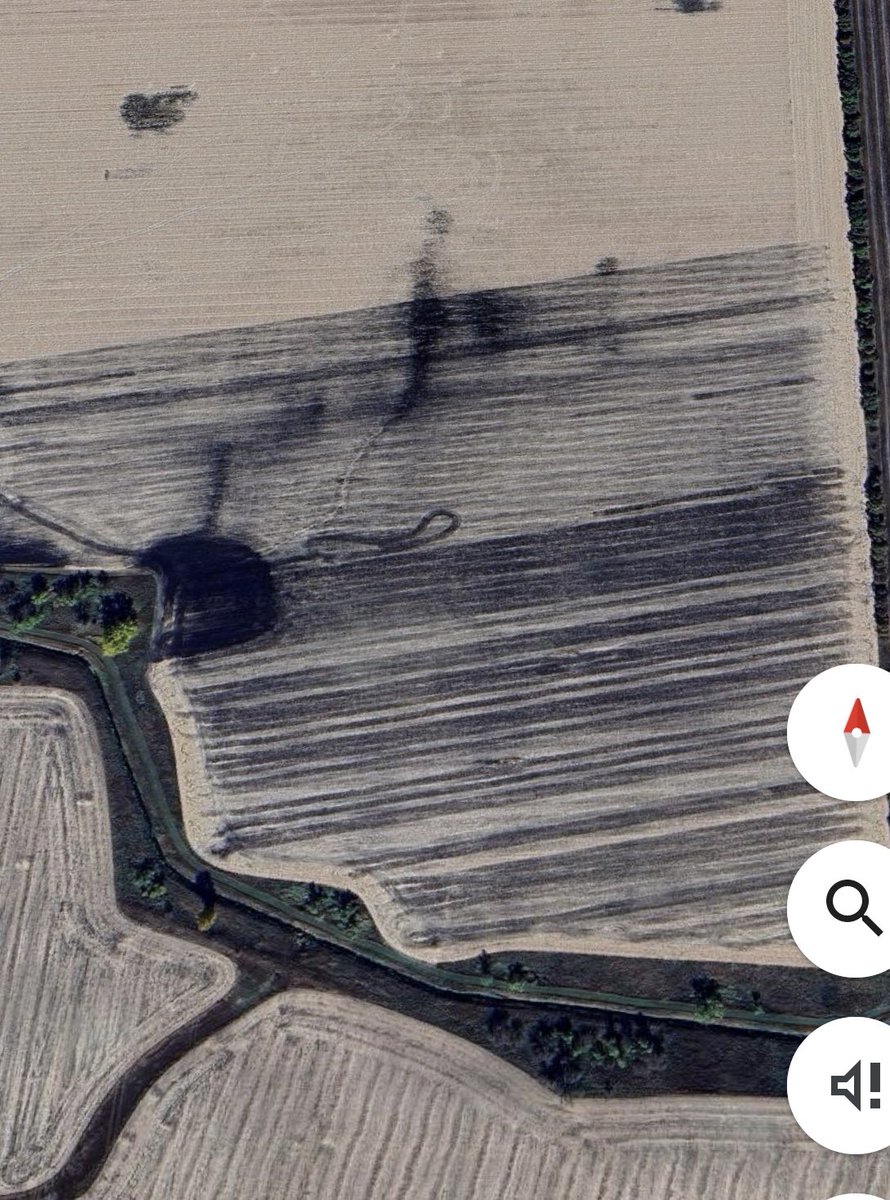 While navigating hubby in WC MN and watching my maps app, I saw this field. Is he putting on #manure or doing a wacky job of tilling?