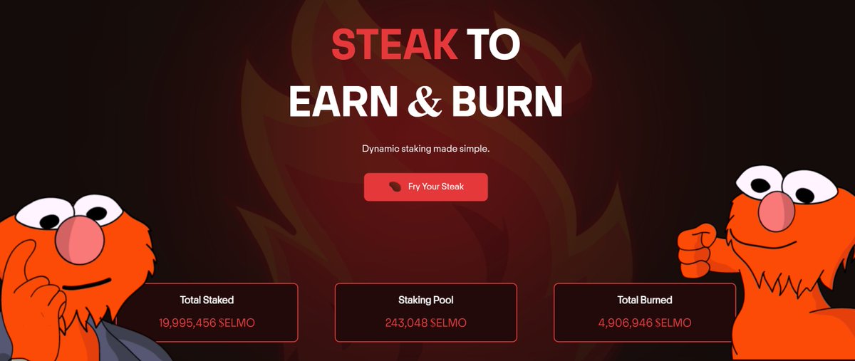 We have done a $230 buy-back from NFT sales and pool fees and have added around 200K $ELMO to the staking pool!

TIME TO COMPOUND AND BURN $ELMO! ❤️‍🔥