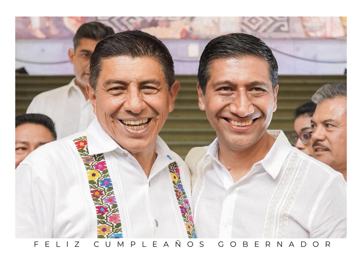 Mi felicitación a nuestro Gdor. <a href="/salomonj/">Salomón Jara Cruz</a> en su cumpleaños. Reconocemos su compromiso con #Oaxaca, trabajando incansablemente para llevar desarrollo y bienestar a todo el estado.
Que este nuevo año de vida esté lleno de salud, logros y alegrías.

¡Felicidades, Gobernador!🎉