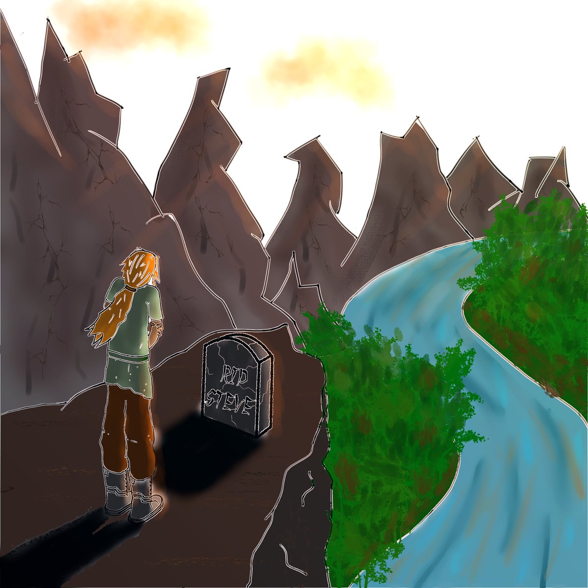 テーマ決めて描くのは初
『もう一度。』
やっぱ塗りがいまいちわからん
夢の手書きアニメーション目指して日々精進
線画が微妙やね
#Minecraft 
#マイクラアニメ
#イラスト