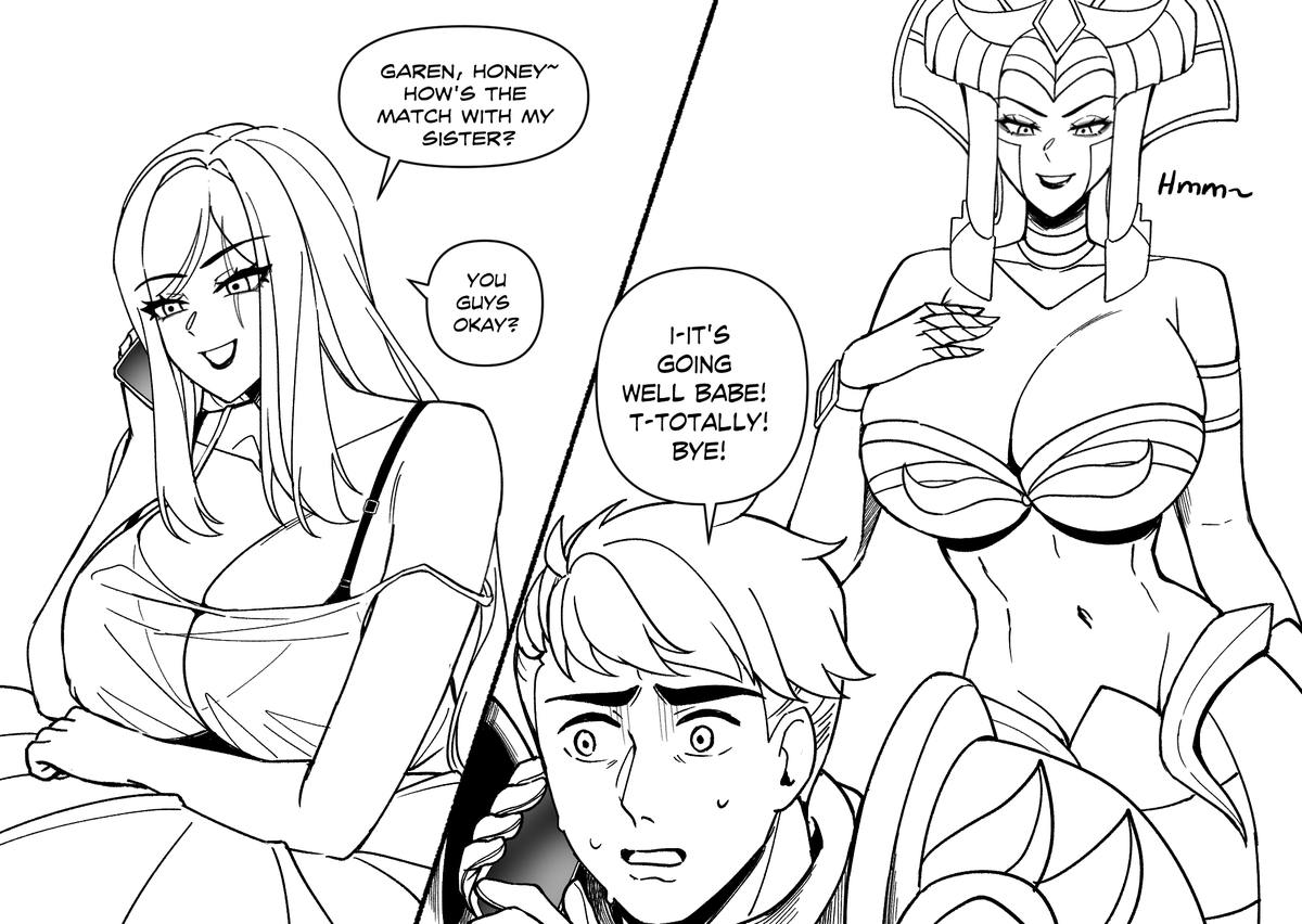 Sister Shenanigans 2:

Looks like Cassiopeia is up to her old tricks on Garen~ Katarina will pay for what she did to her sister!!! 💢💢💢(she didn't share)(rest of story will be on p444tre33300n join if u want to)

#LeagueOfLegends #LeagueOfLegendsFanArt