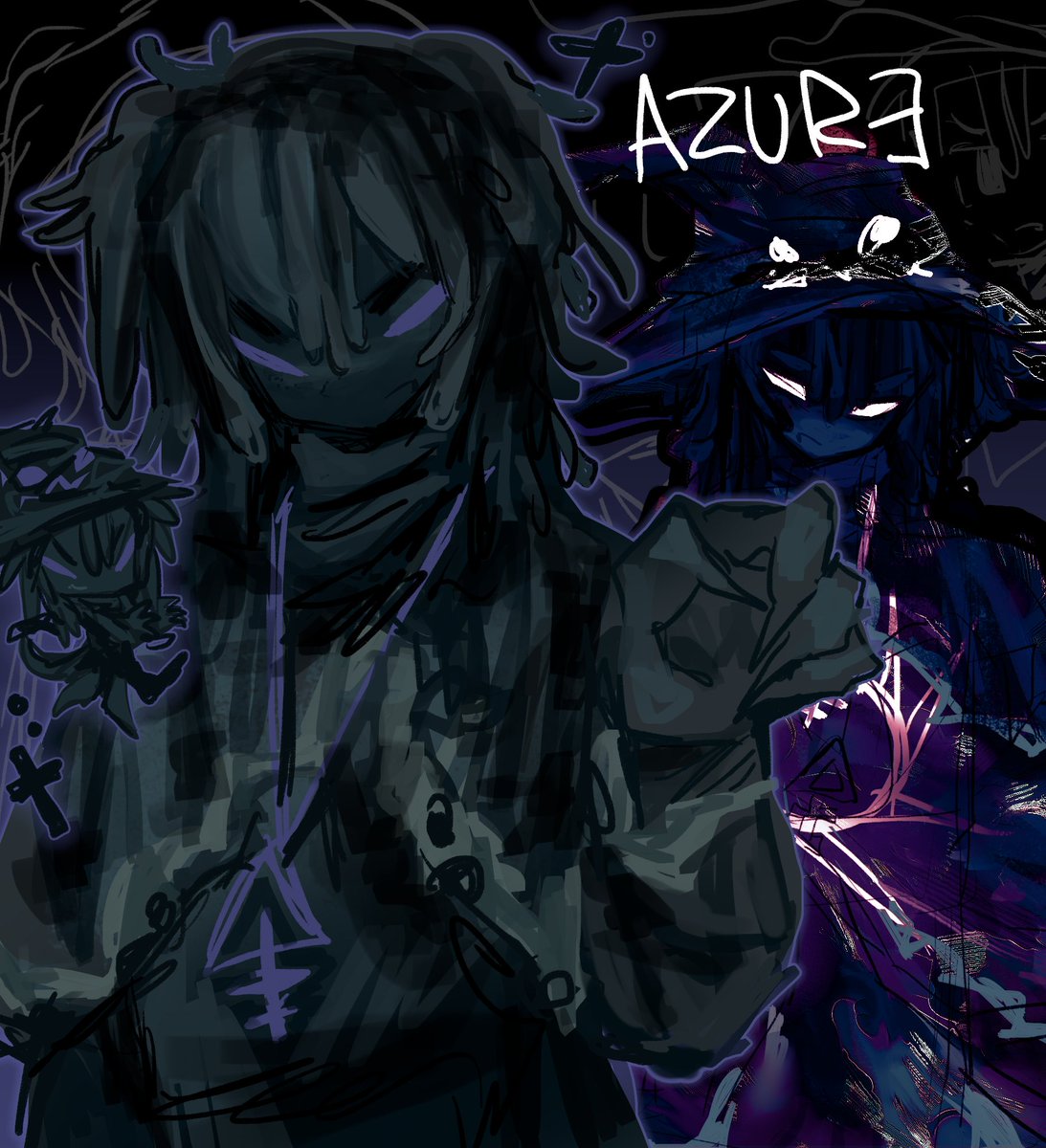 Fuziyams's tweet image. New azure redesign? Hell yeah! 

#Forsaken #forsakenfanart