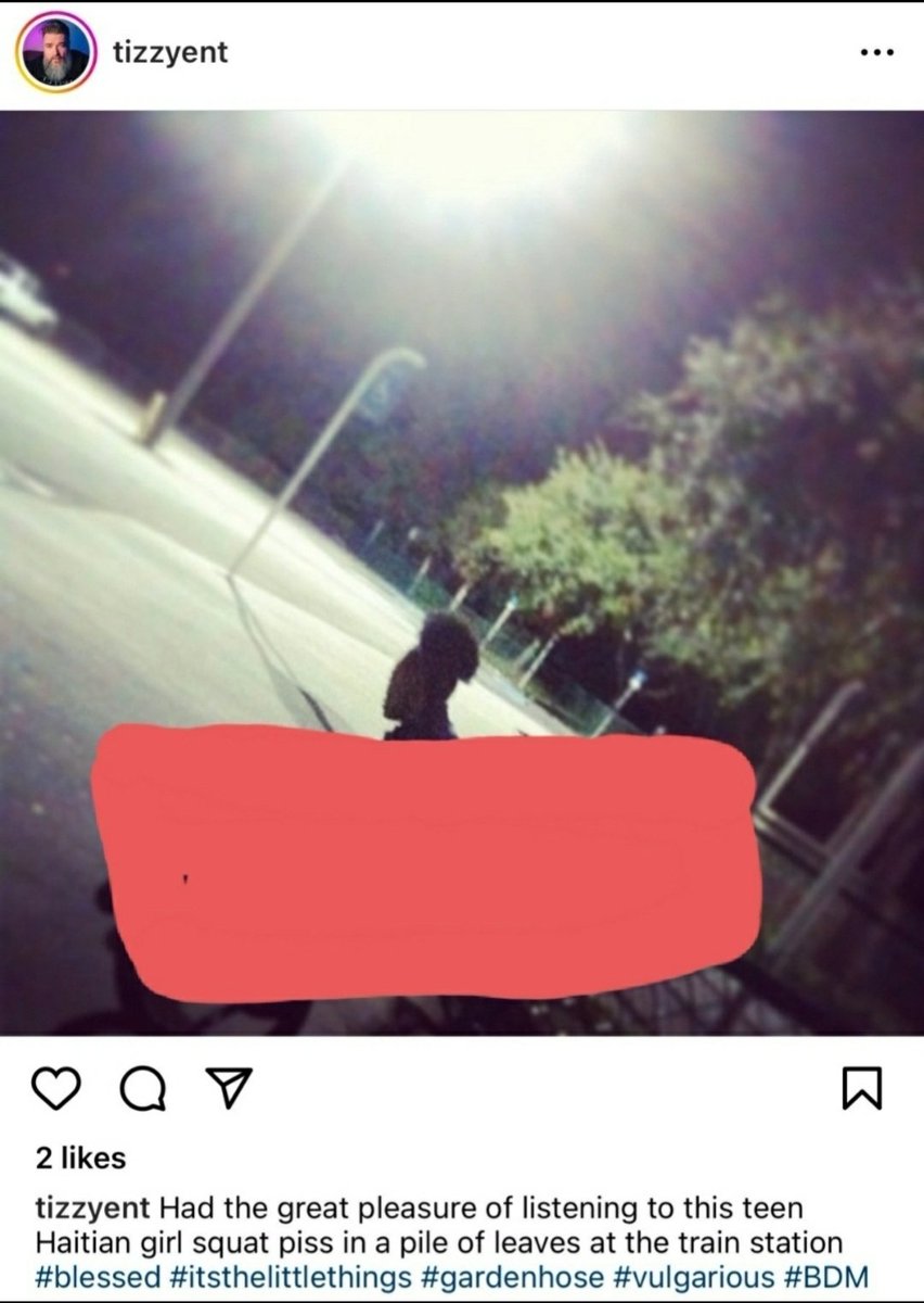 CW: Child porn, stalking.

Millions of libs/dems calling #CharlieKirk a white supremacist have also platformed this white hood who took a photo of a black teen urinating and posted it on the internet. Among other sexual/racist content about children and POC.  See my pinned tweet.