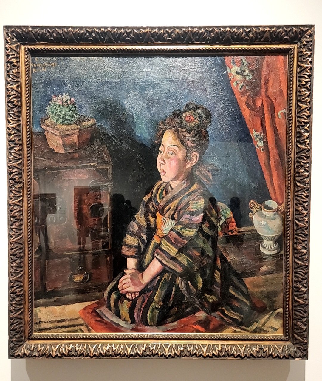 小出楢重 油彩画 約42cm x 34cm (額入り) オリジナル コレクター 小出展 展示作品をご紹介🖼️】 小出楢󠄀重 《帽子を冠れる自像