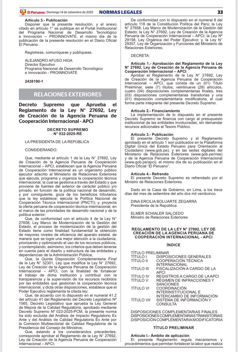 FRENO EN SECO A LAS ONGS! 
Se Promulga el D.S que Reglamenta la Fiscalización a las ONGS. Se establecen duras penas y sanciones a aquellas que hagan un mal uso de los dineros que reciben o que le den un fin distinto al de sus fines. 
Llora la caviarada!!
Festeja Perú !
🇵🇪🇵🇪🇵🇪🇵🇪