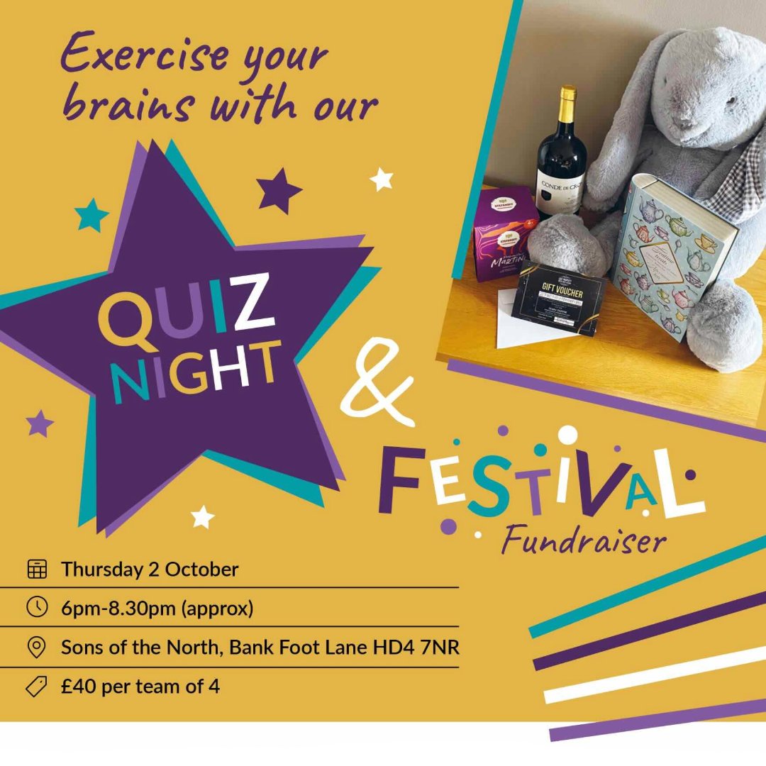 This October, #HuddLitFest is hosting TWO exciting fundraising events:

🧠 Quiz Night – 2 Oct, Sons of the North
🐑 The Yorkshire Shepherdess Amanda Owen – 12 Oct, Hudds Town Hall

Support your local Festival &amp; secure your tickets 👉bit.ly/3VOaqVF