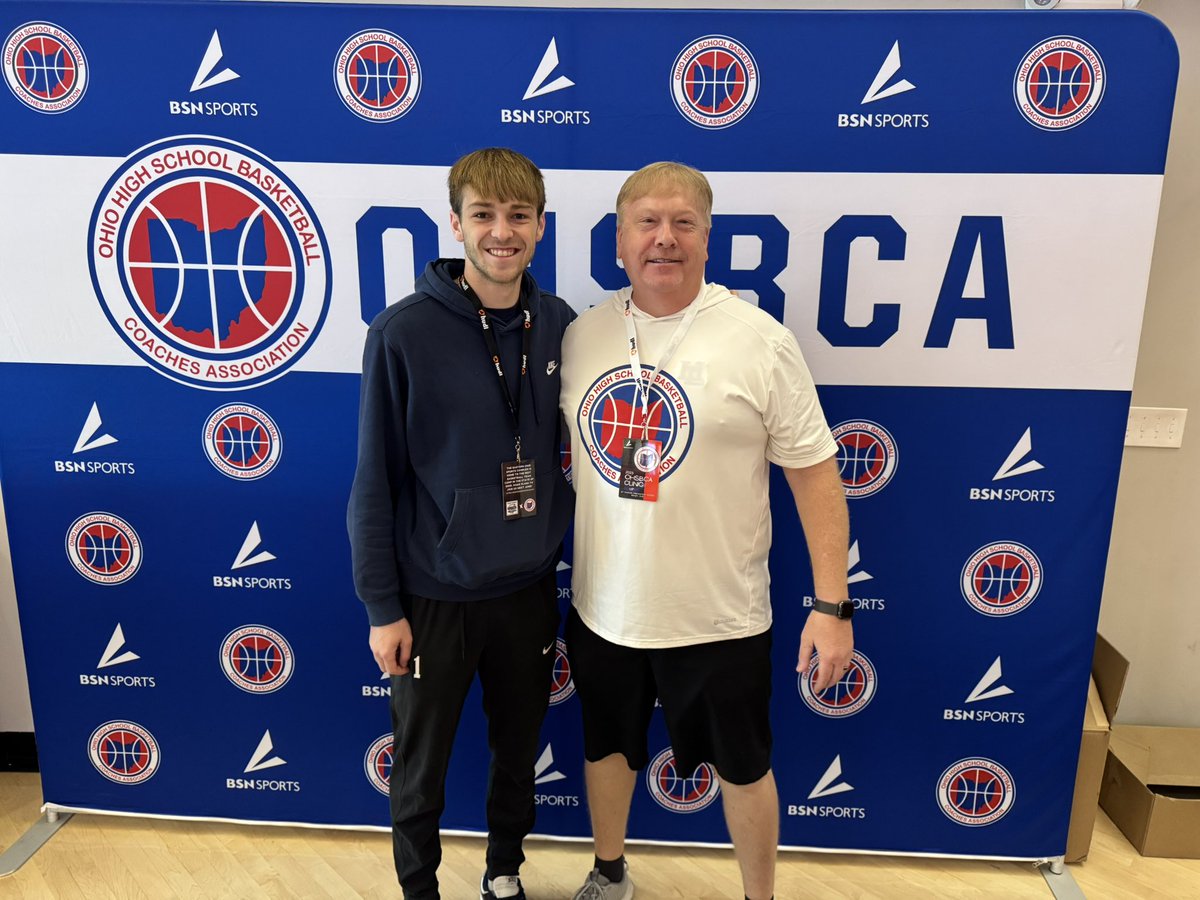 Pretty cool that father and son can attend the OHSBCA state basketball clinic together this year as varsity coaches from two different schools! 🏀👍🏻
<a href="/ohioBKcoaches/">OHSBCA</a>