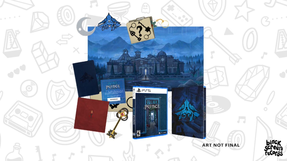 We are excited to share that the Blue Prince x iam8bit collection is now available to purchase from <a href="/blackscreenrec/">Black Screen Records</a>: blackscreenrecords.com/collections/bl…