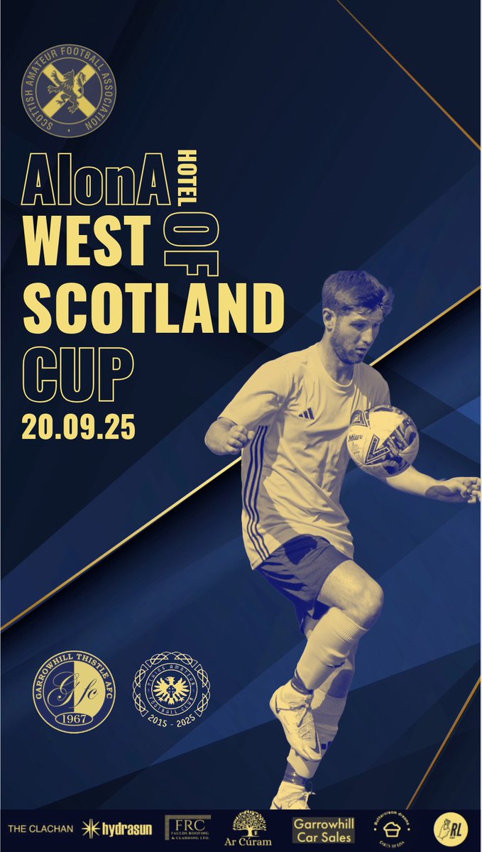 We welcome <a href="/AfcPlains/">Plains AFC</a> to Greenfield in the 1st round of the Alona hotel West of Scotland Cup this weekend. Should be a cracker against a very good side. Big week of preparation starts tonight. Full details later this week. ⚪️⚫️
<a href="/GGPAFL/">Greater Glasgow Premier AFL</a> <a href="/scottish_aff/">AmateurFixturesResultsSCO</a> <a href="/L1veAtTheAmmys/">Live At The Ammys</a> <a href="/AmmiesFitba/">Ammie’s Fitba</a>