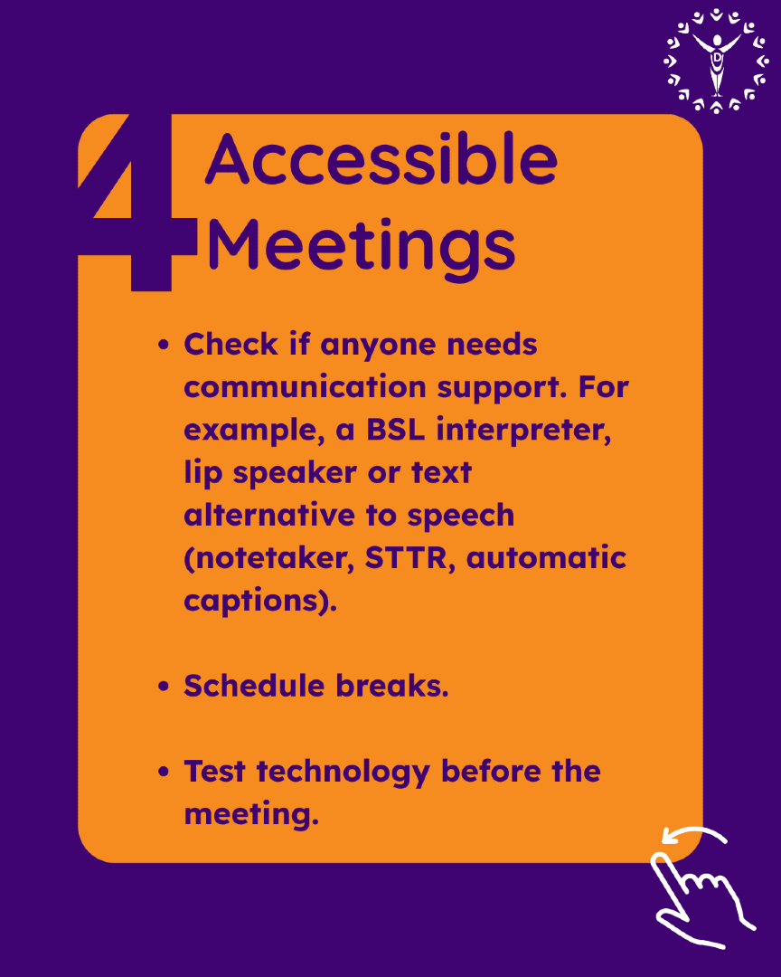 📣This week is National Inclusion Week!

Here are some tips on onboarding deaf employees and making sure your workplace is inclusive.

If you would like the full PDF resources or any support, please contact us - f.mtr.cool/qpfyytvbhp 

#NowIsTheTime #NationalInclusionWeek