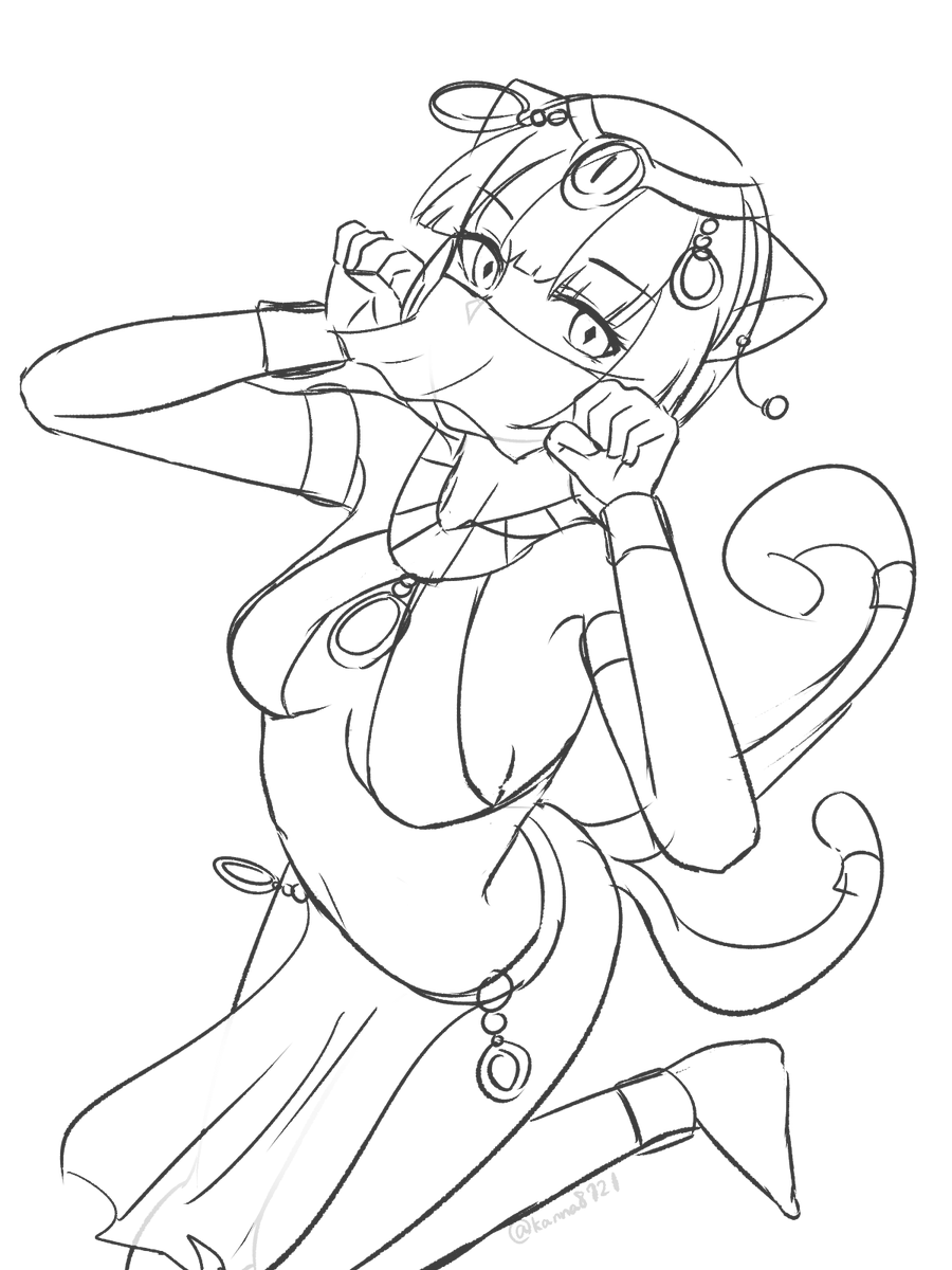 kanna8721origin's tweet photo. 反応が多かったら清書するかもしれない褐色エジプト猫耳お姉さんラピスラズリ
#mopaART https://t.co/oetshdwo56