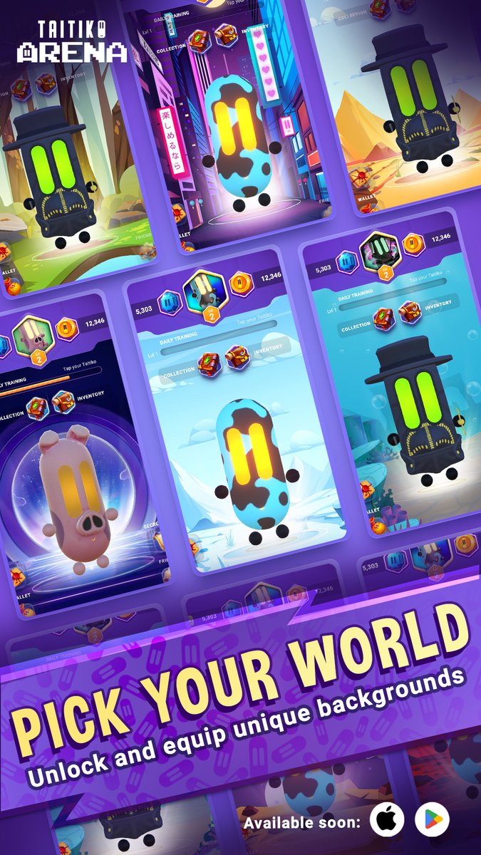 🌍 Pick Your World 🎮✨

Customize your experience like never before!

Now you can unlock and equip unique backgrounds to make your Taitiko stand out in different worlds. 🌌🔥

Which one will you choose first? 👀

📲 Working in progress with App Store &amp; Google Play.

$TTG 💛
