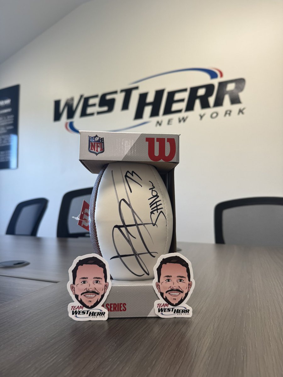 West Herr Auto Group (@westherr) on Twitter photo 🚨 GIVEAWAY 🚨 - To celebrate #Buffalo’s big win over the NYJ, we are giving away an autographed <a href="/DDawkins66/">Dion Dawkins</a> football & #TeamWestHerr stickers! 🏈 🎉 🚩
➡️ To enter, just RT & make sure you are following us! Must live/work in WNY.
Winner announced 9/18/25 - good luck! 🚨 GIVEAWAY 🚨 - To celebrate #Buffalo’s big win over the NYJ, we are giving away an autographed <a href="/DDawkins66/">Dion Dawkins</a> football & #TeamWestHerr stickers! 🏈 🎉 🚩
➡️ To enter, just RT & make sure you are following us! Must live/work in WNY.
Winner announced 9/18/25 - good luck!