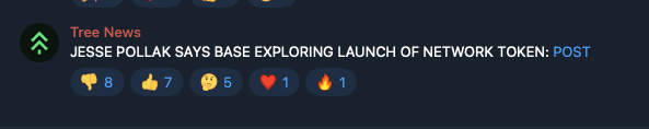 Wait, did <a href="/jessepollak/">jesse.base.eth</a> really just say they’re exploring a token for Base?

Not sure yet whether I would find that insanely bullish or rather a rug for $COIN holders.

Either way, it would probably be the biggest launch of the cycle.