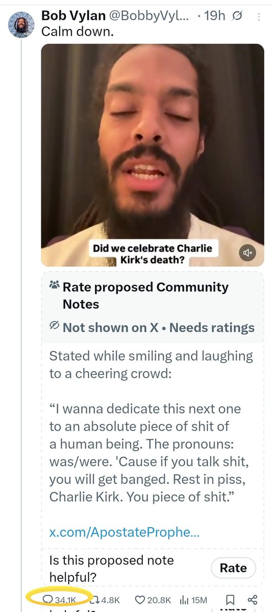 Some ratio and community note. How does it feeeel? To be out on your own, with no direction home? <a href="/BobbyVylan/">Bob Vylan</a> 👀