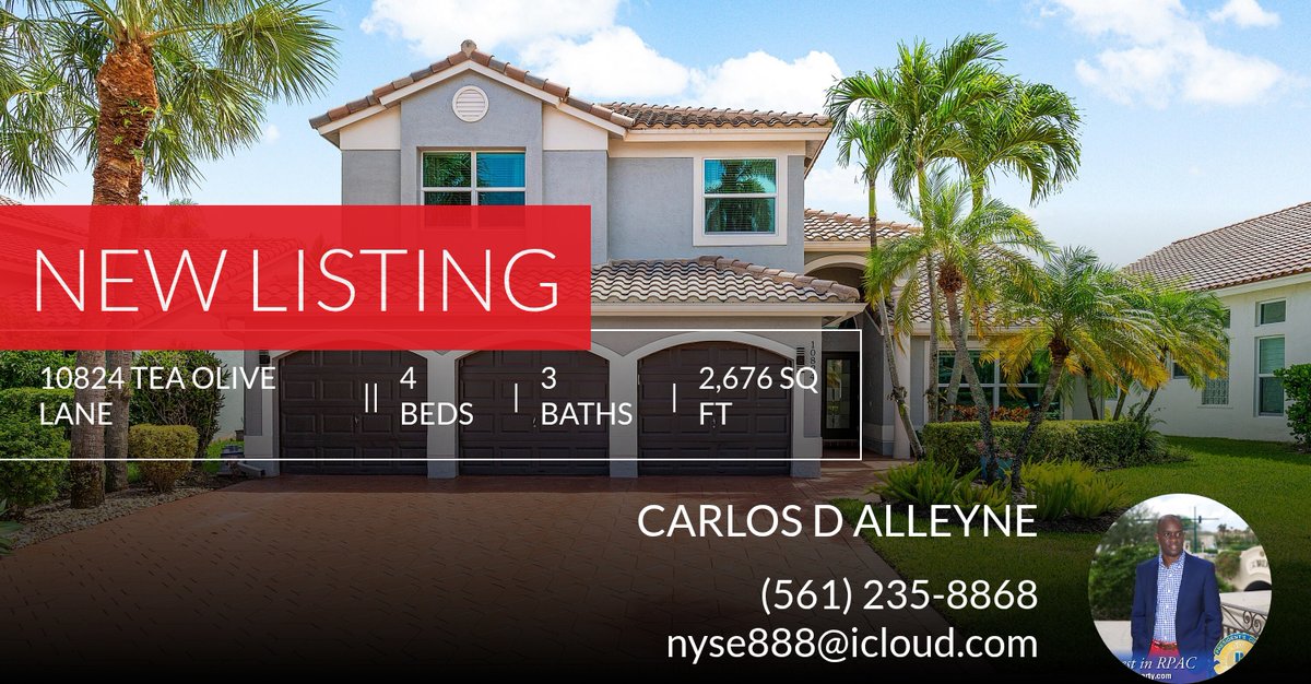 GlobalGatewayre's tweet photo. 📍 New Listing 📍 Take a look at this fantastic new property that just hit the market located at 10824 Tea Olive Lane in Boca Raton. Reach out here or at (561) 235-8868 for more information

Locally Known, Globally Connected https://t.co/dZRYdFXT9H https://t.co/HRY6O2v68Z