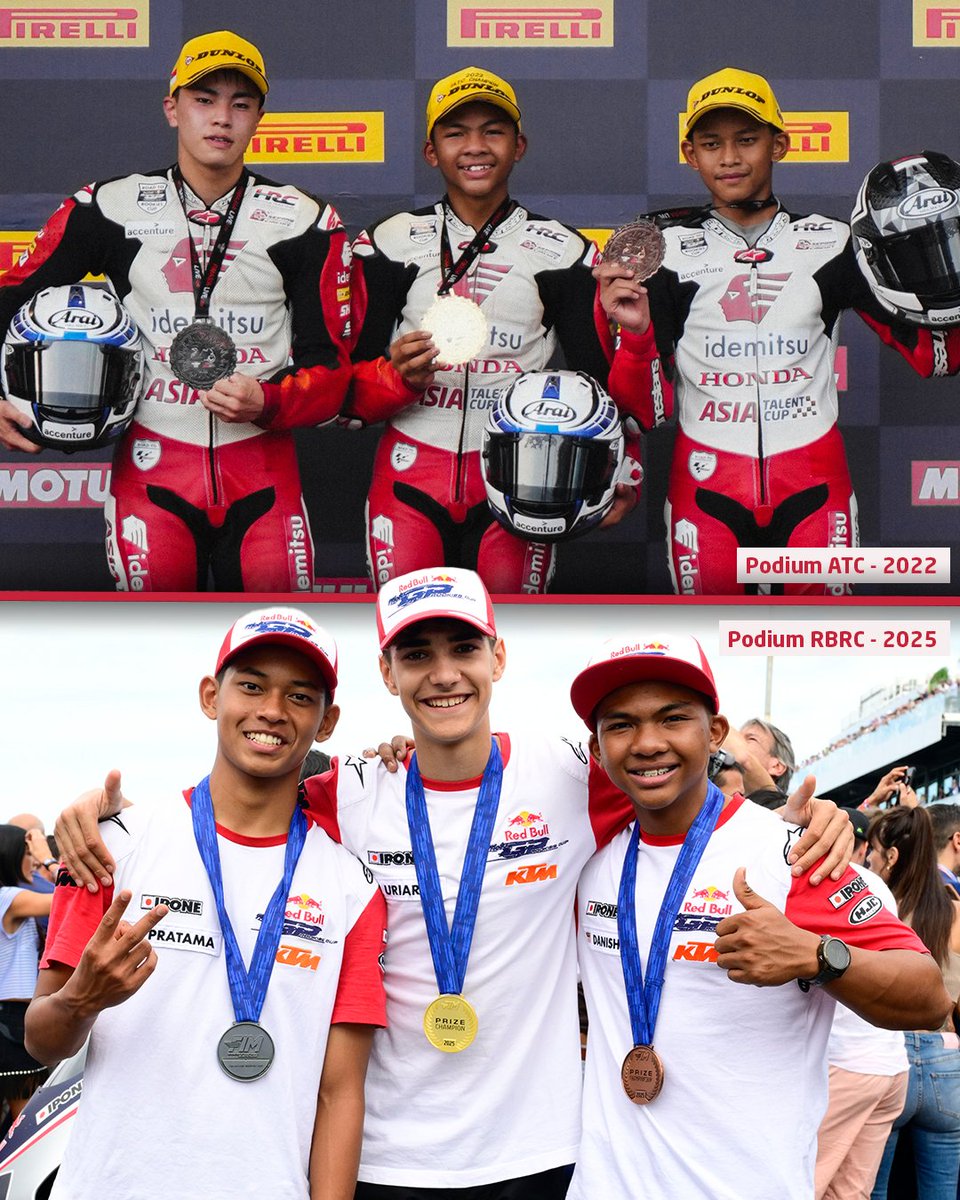 Proud to see former #IATC riders Veda Pratama and Hakim Danish becoming two of the Top 3 finalists on this year's #RedBullRookiesCup  👏

#RoadToMotoGP🏁
