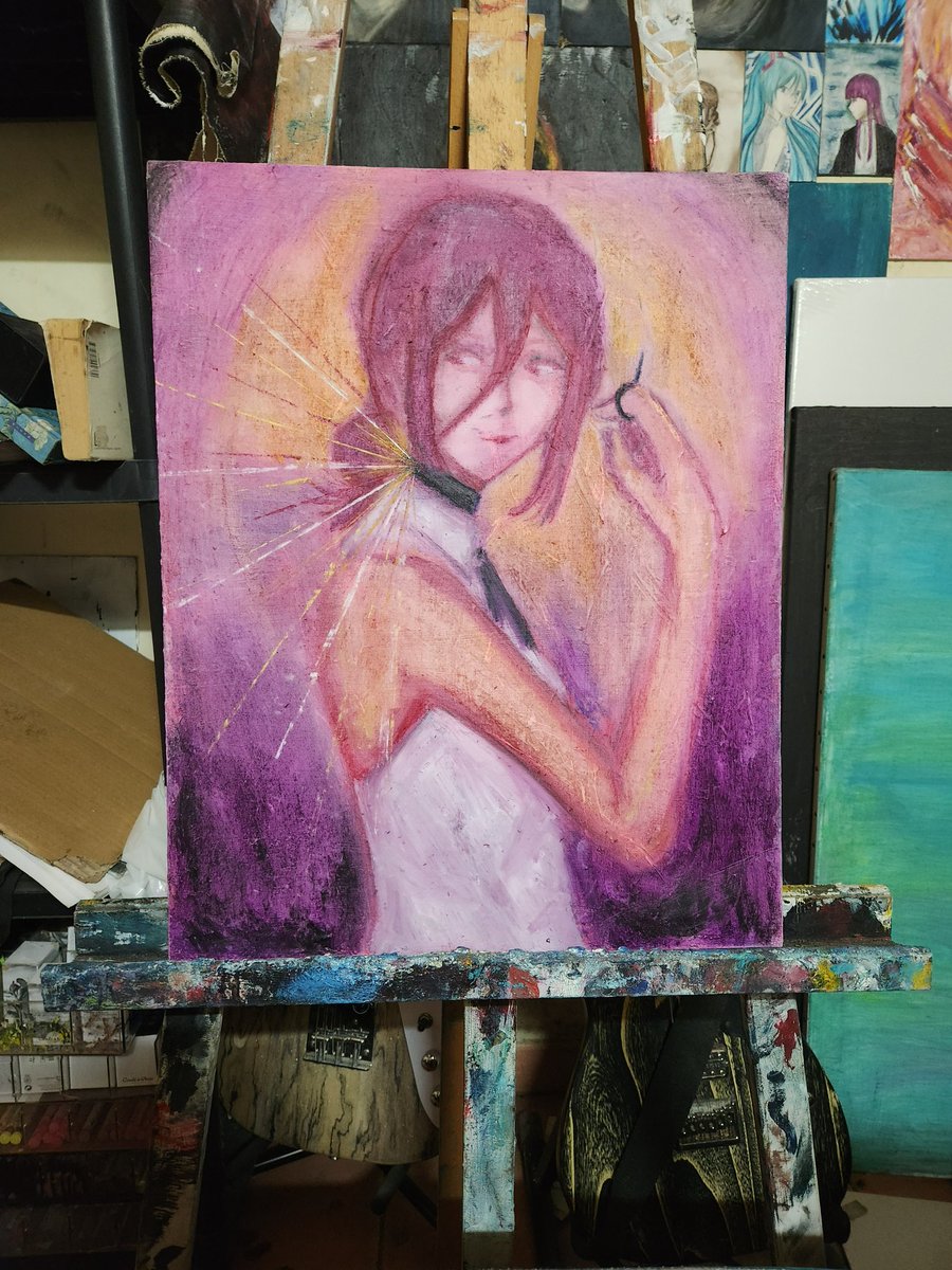 Reze trad painting to celebrate the movie coming out 
#chainsawman #Reze