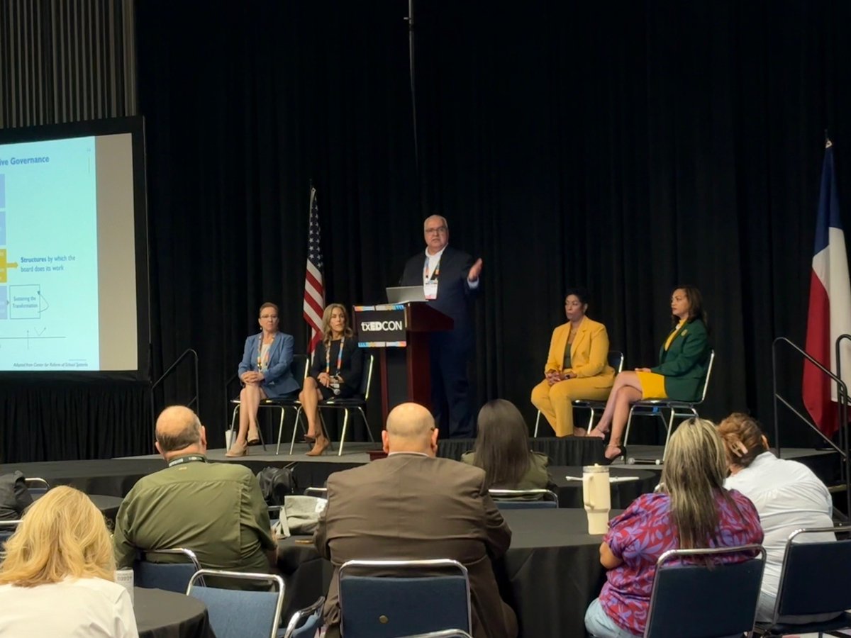 HoldsworthCentr's tweet photo. Shout out to this amazing panel for sharing their strategic governance work at #txEDCON and how they are making bold changes to engage their communities and better serve students. @Plano_Schools @desotoisdeagles  
Access resources here: https://t.co/bOpW1HrlNZ https://t.co/URZDwGHcdB