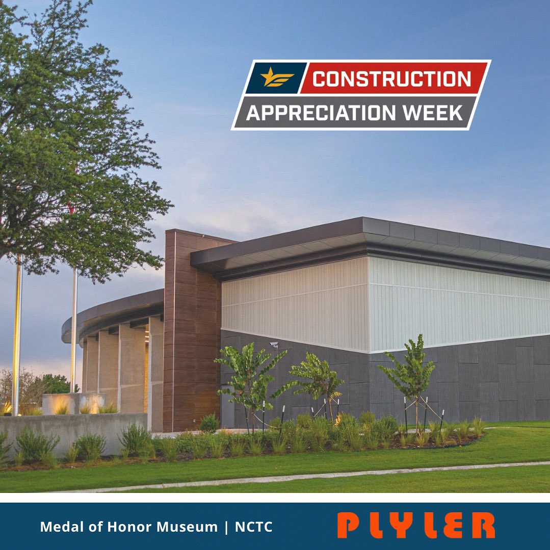 PlylerBuilds's tweet photo. #ConstructionAppreciationWeek starts now! 🚜👷🏼🦺🏗️ 

We are proud to celebrate the builders — and buildings — that shape our communities. 

📍 Medal of Honor Host City Program at @nctclions https://t.co/ZSSqsoxpQx